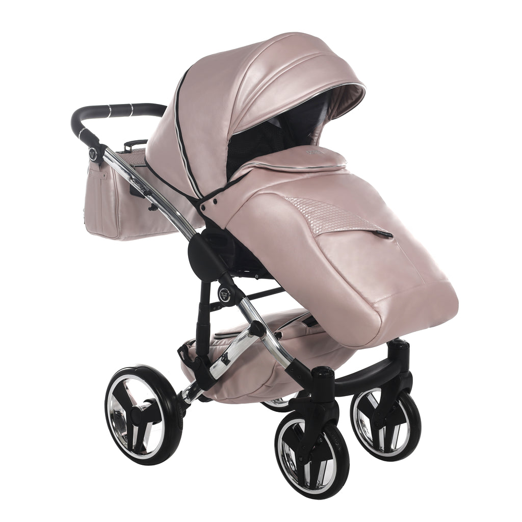 Carro de bebé Junama Fluo Rosa y Blanco