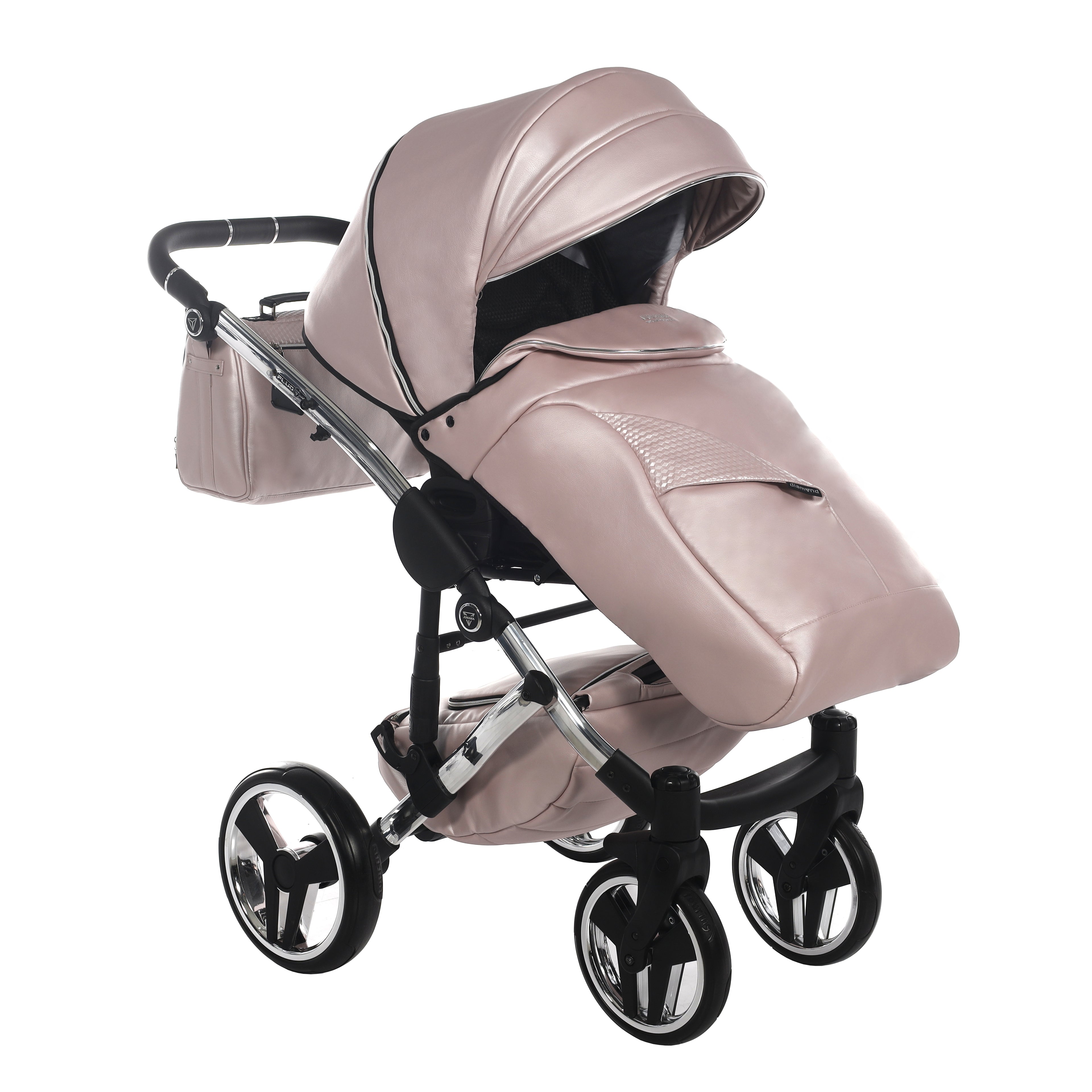 Carro de bebé Junama Fluo Rosa y Blanco