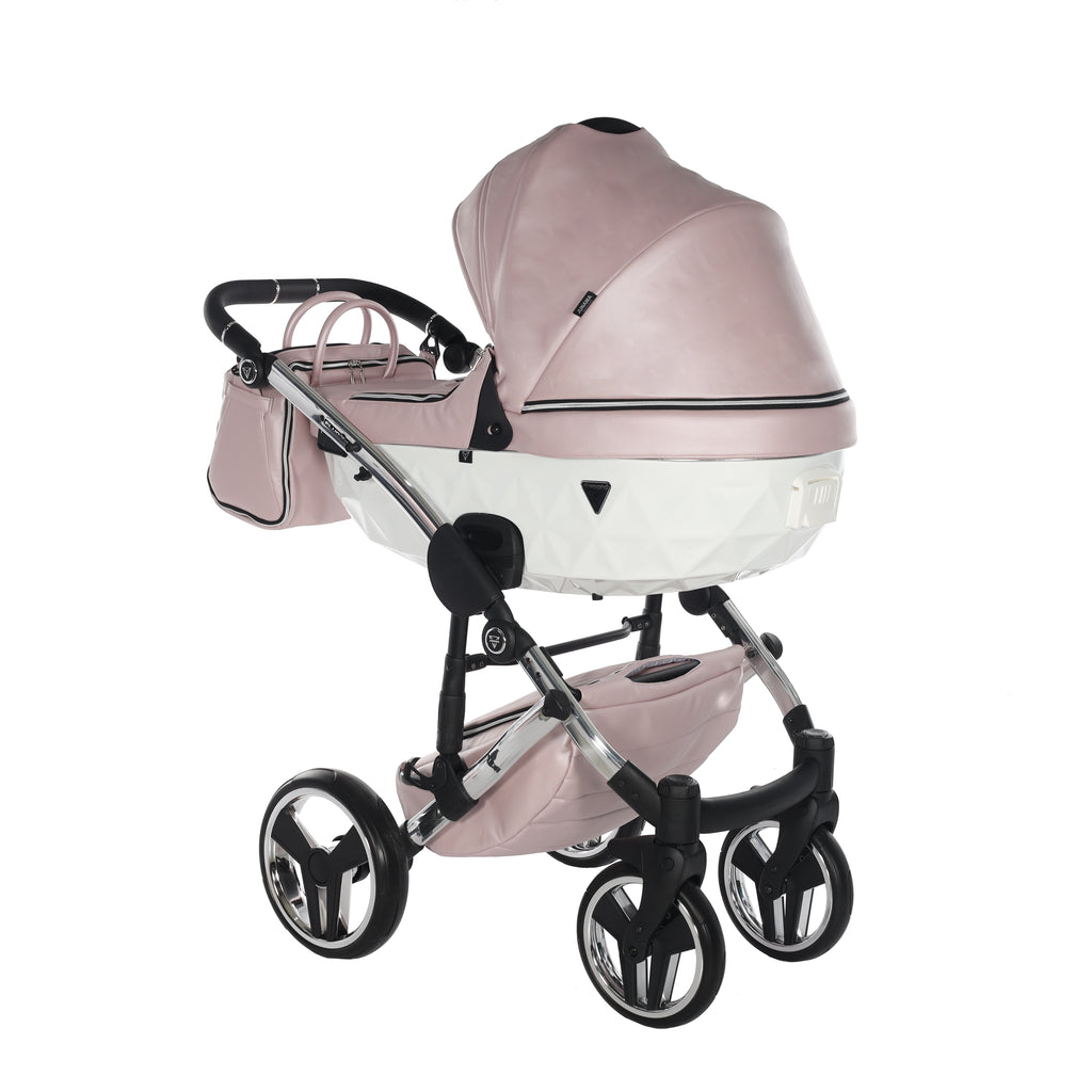Carro de bebé Junama Fluo Rosa y Blanco