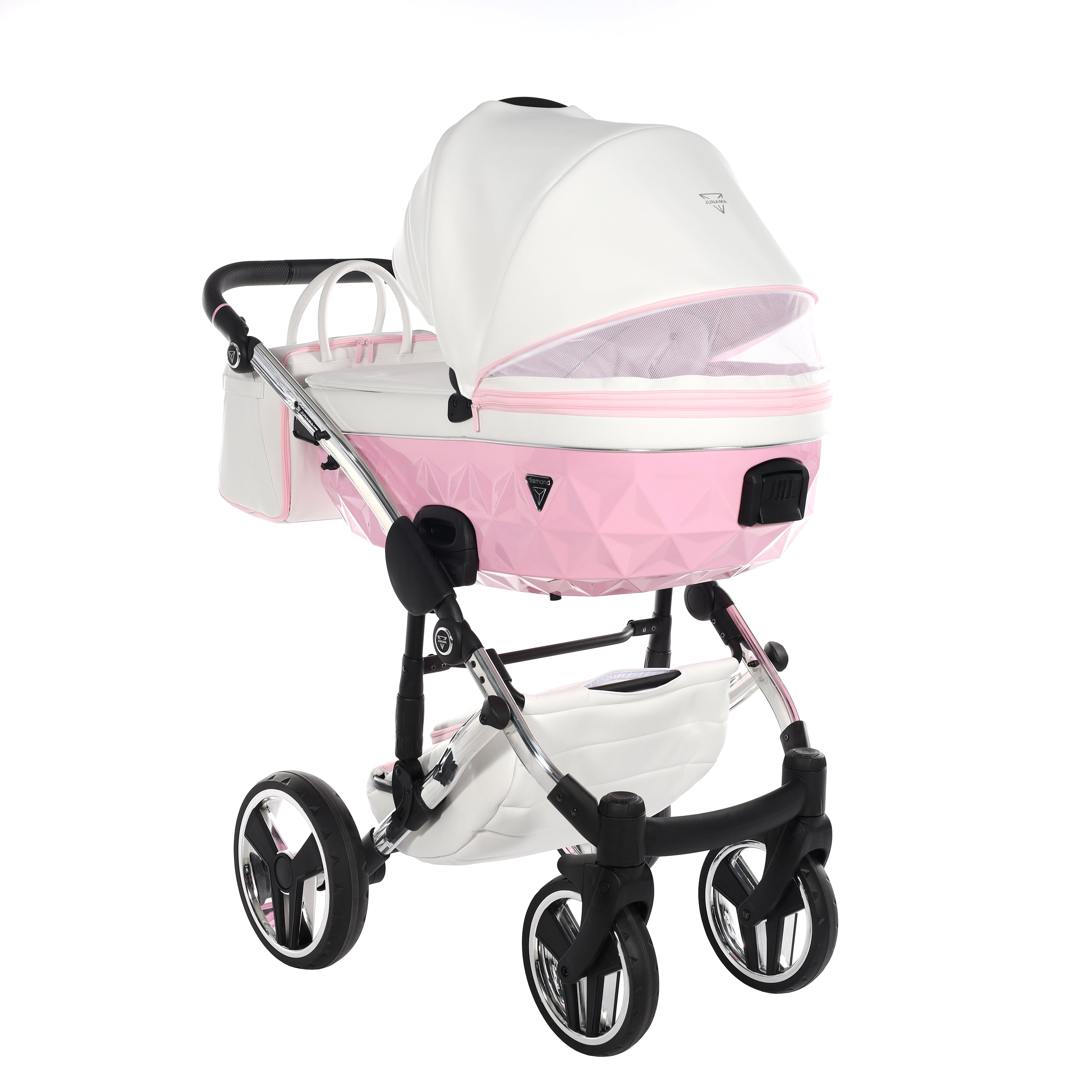 Carro de Bebe Junama Candy Blanco y Rosa