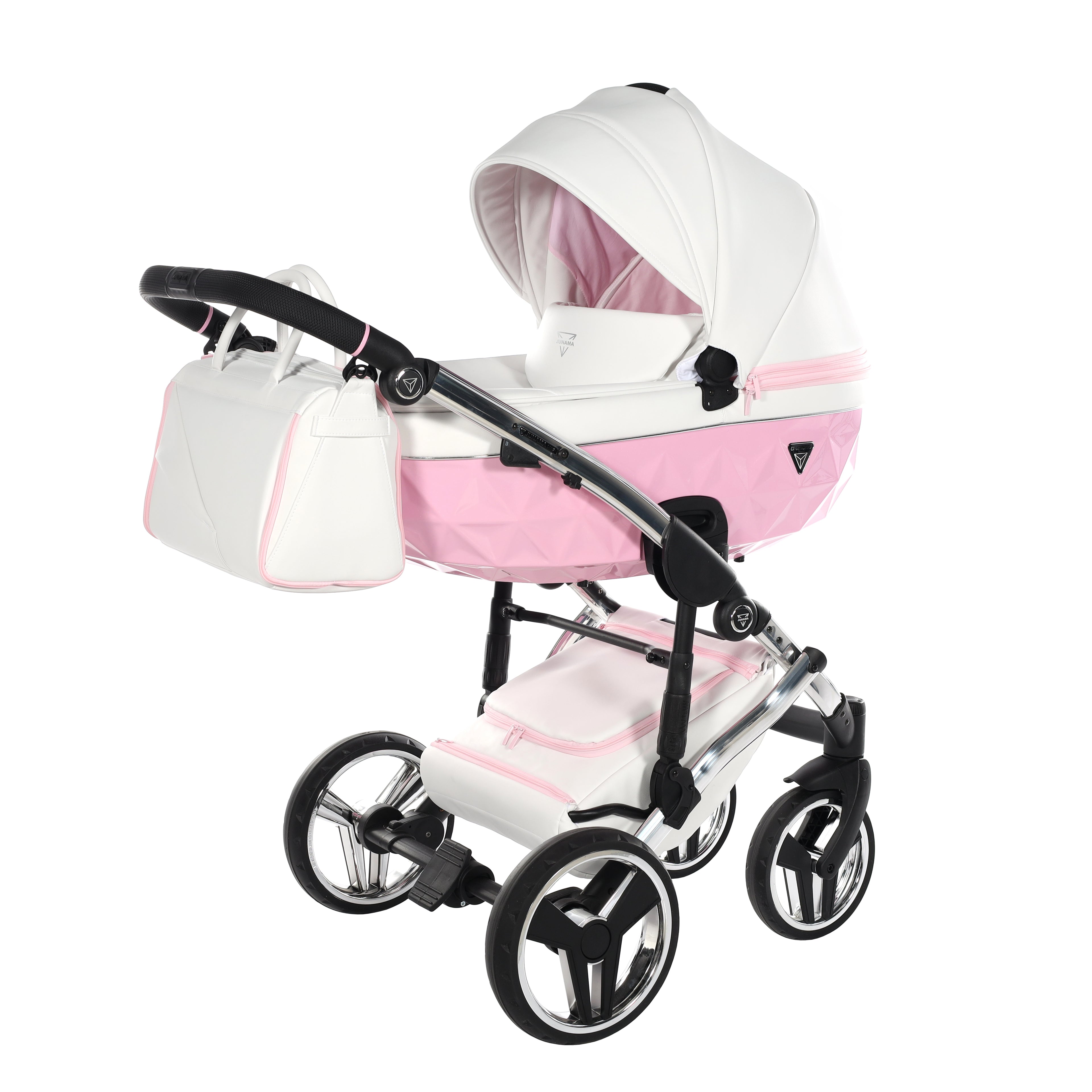 Carro de Bebe Junama Candy Blanco y Rosa