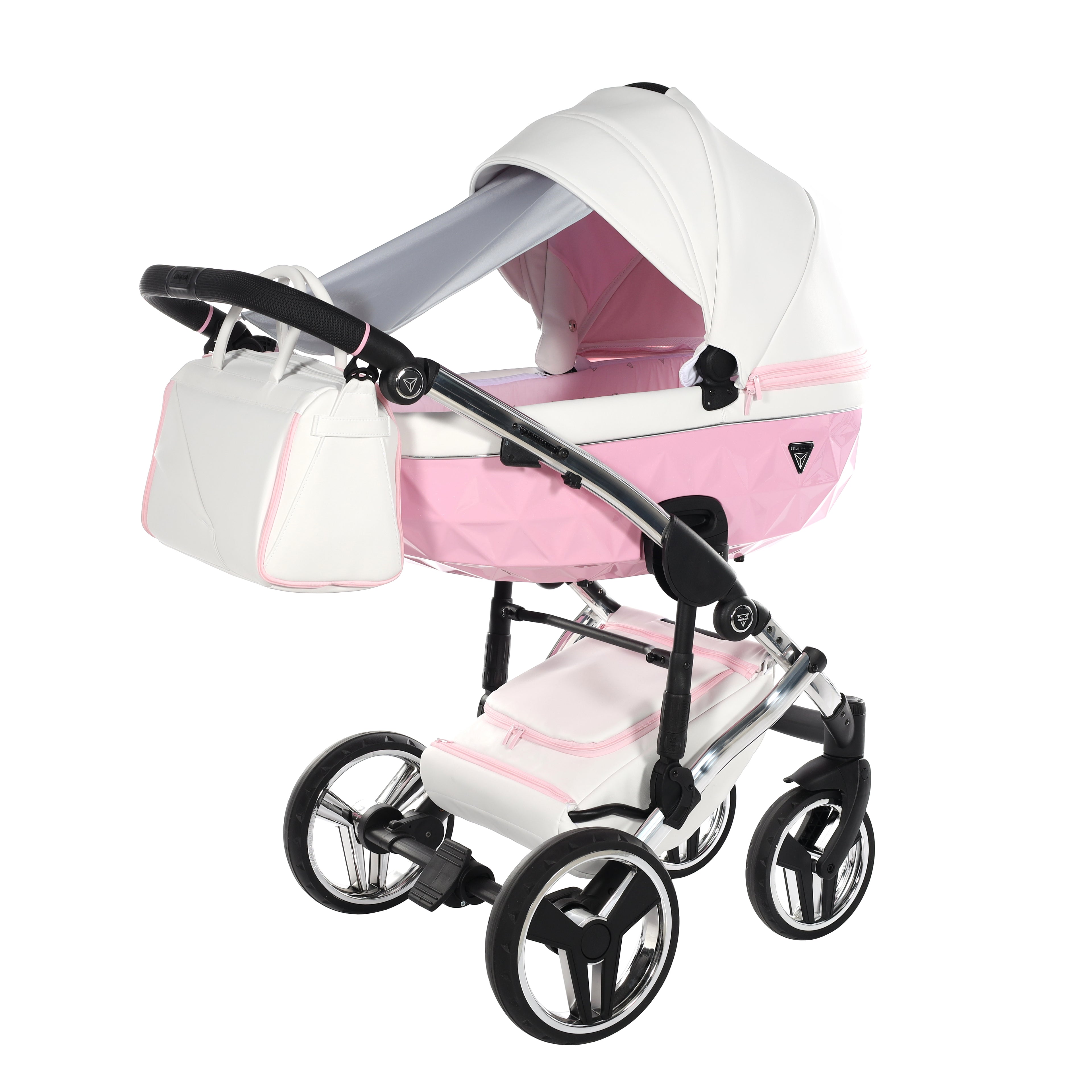 Carro de Bebe Junama Candy Blanco y Rosa