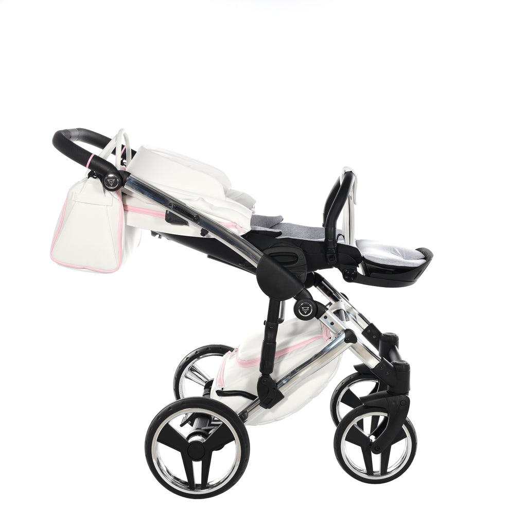 Carro de Bebe Junama Candy Blanco y Rosa