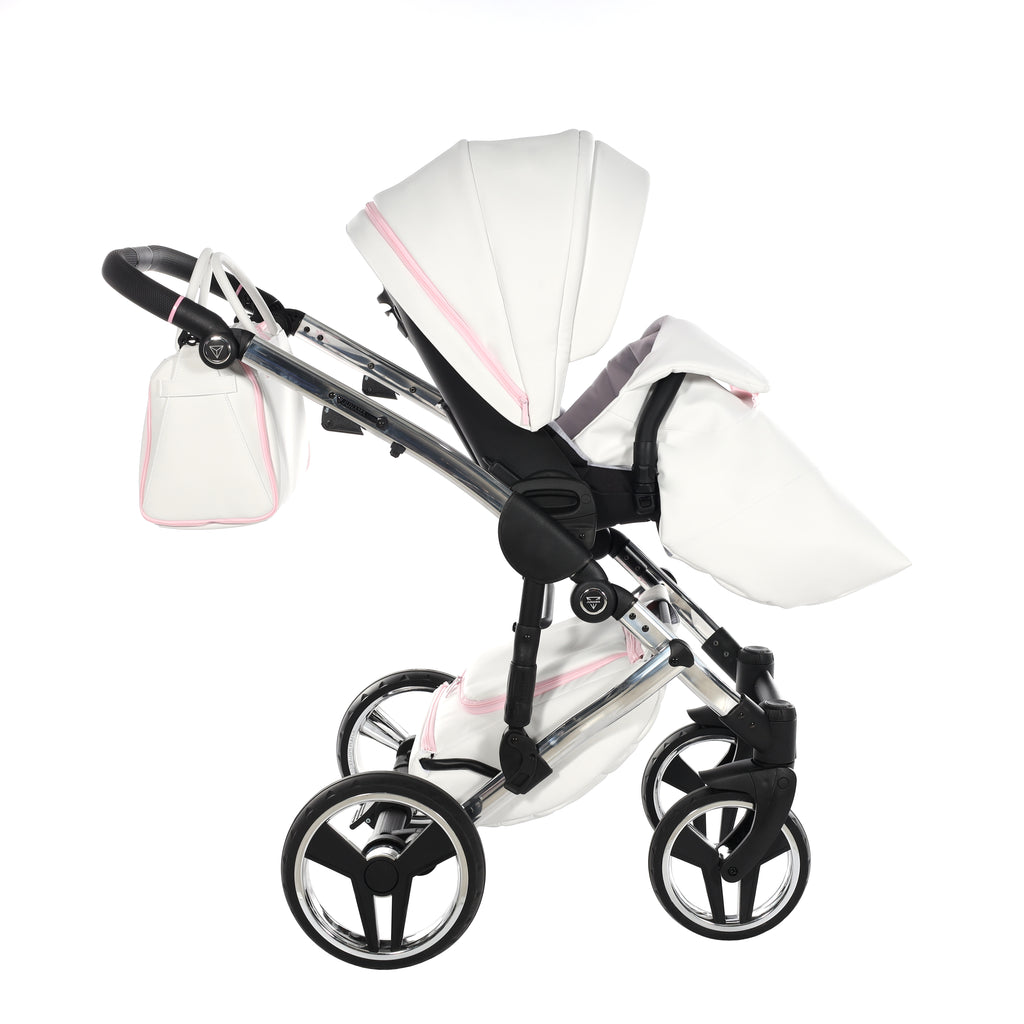 Carro de Bebe Junama Candy Blanco y Rosa