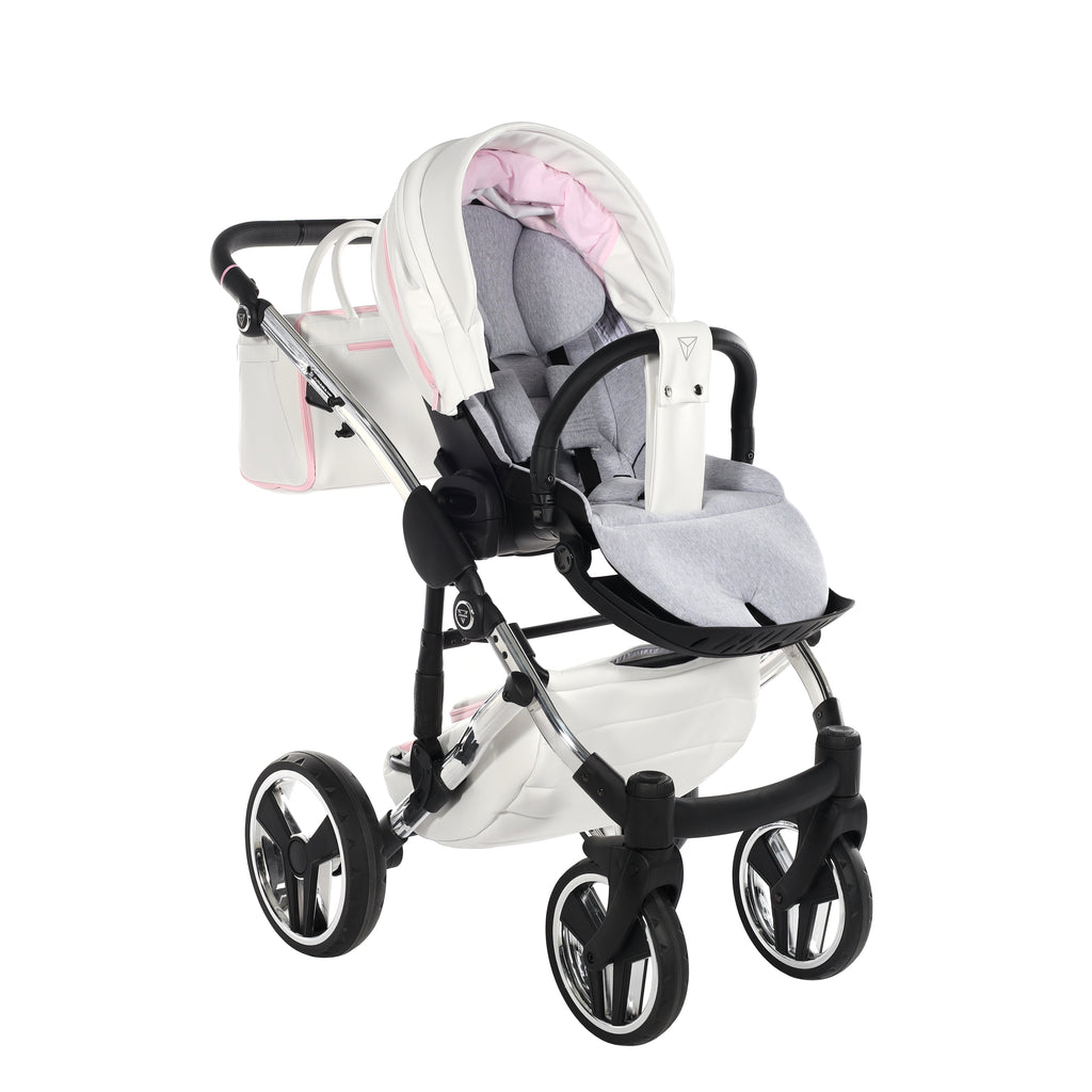 Carro de Bebe Junama Candy Blanco y Rosa