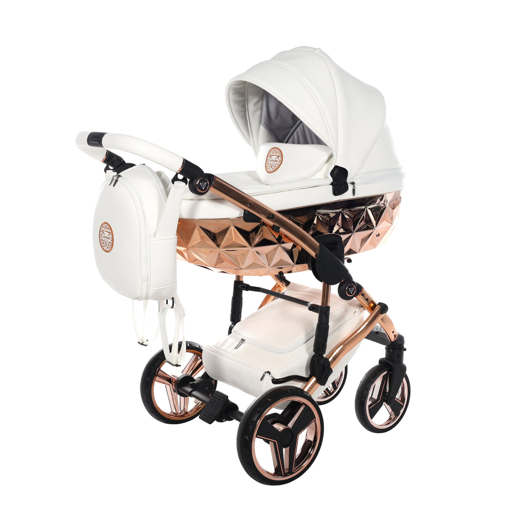 Carro de bebé Junama Hand Craft Blanco y Bronce