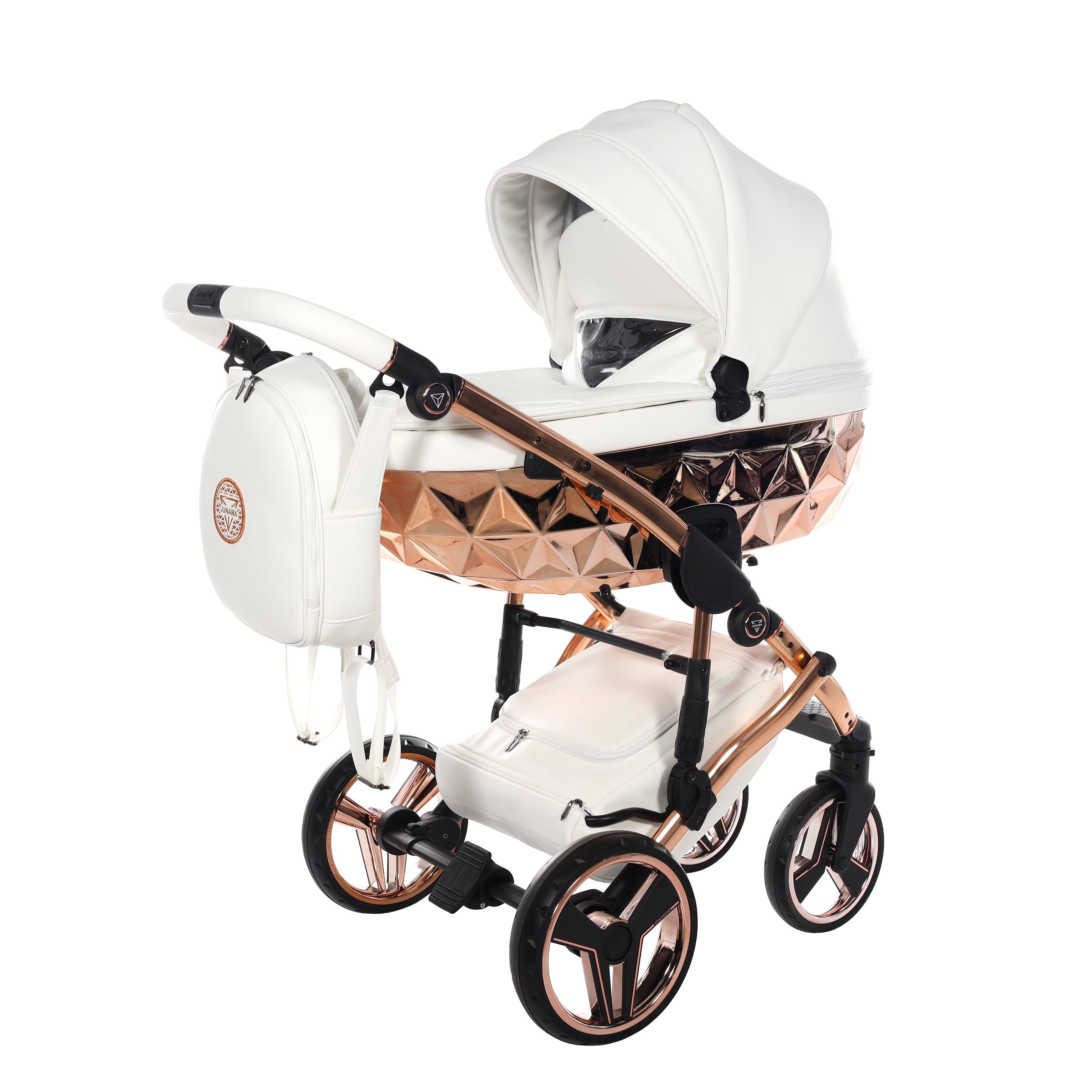 Carro de bebé Junama Hand Craft Blanco y Bronce