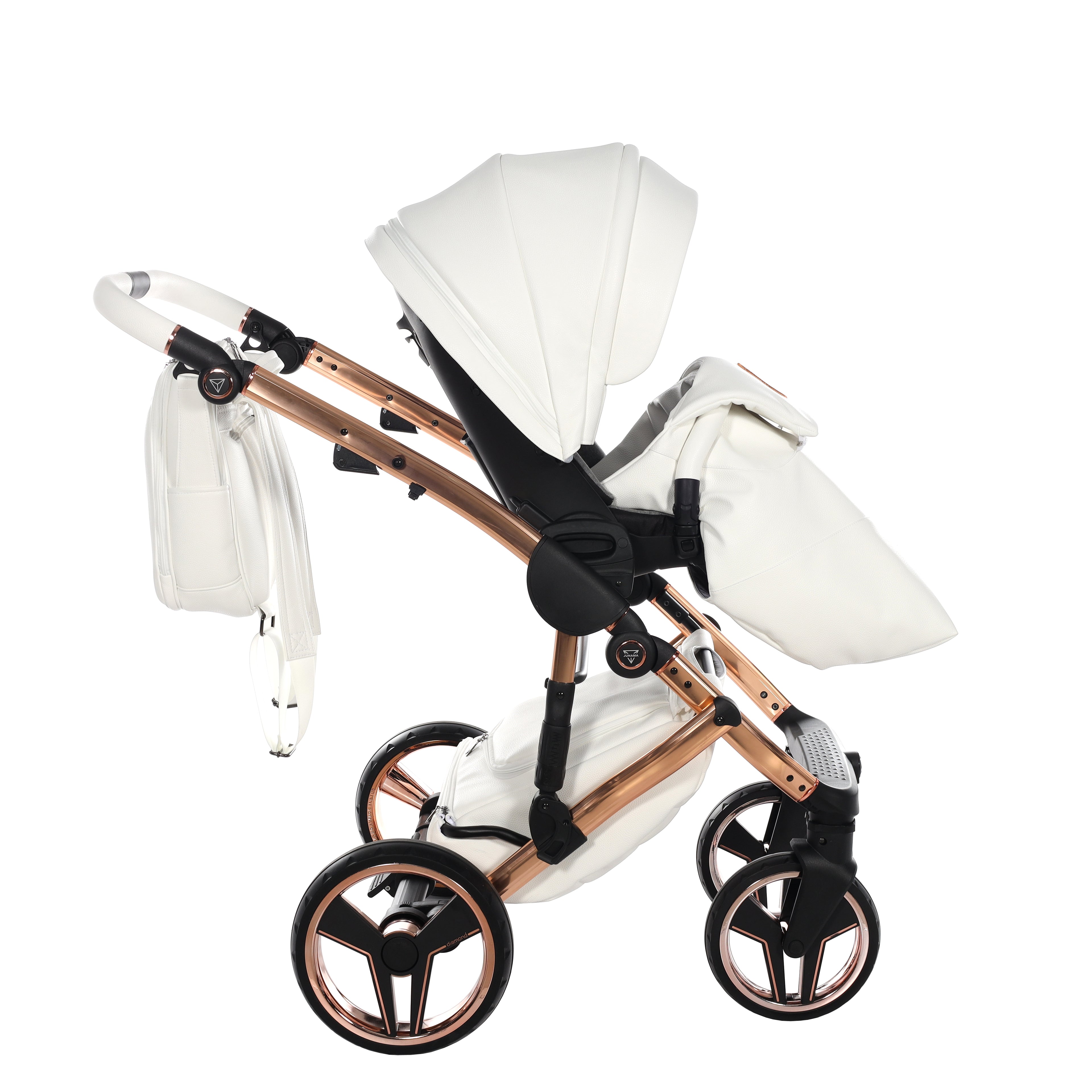 Carro de bebé Junama Hand Craft Blanco y Bronce
