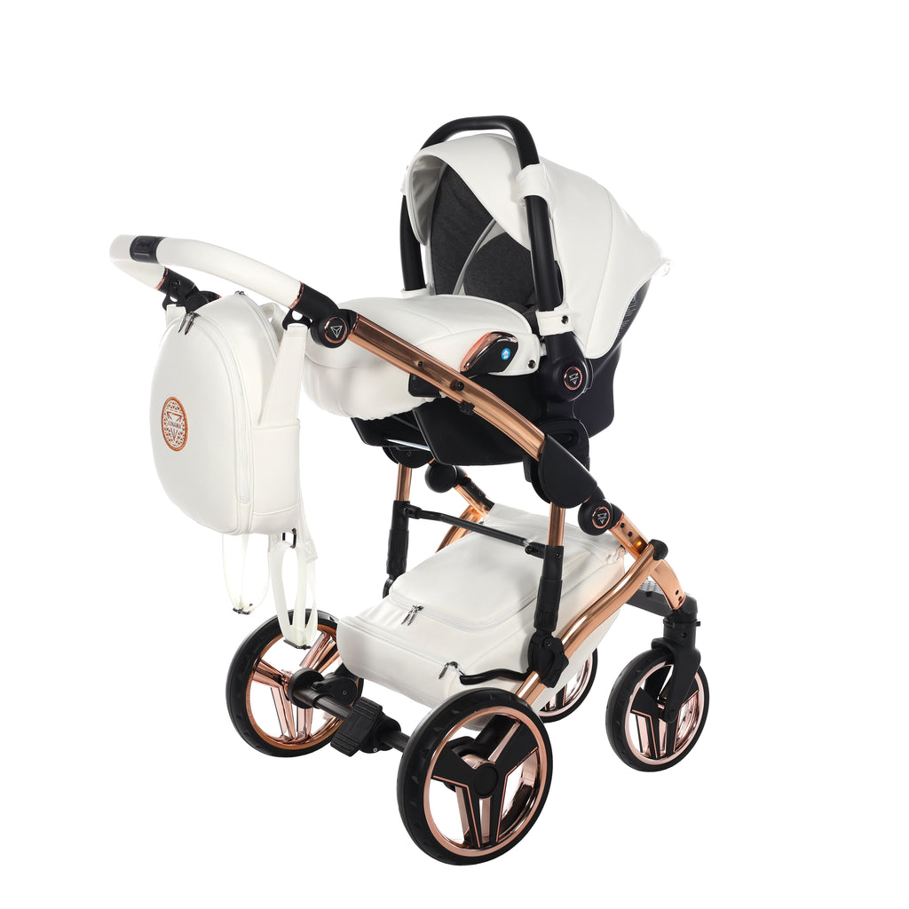 Carro de bebé Junama Hand Craft Blanco y Bronce
