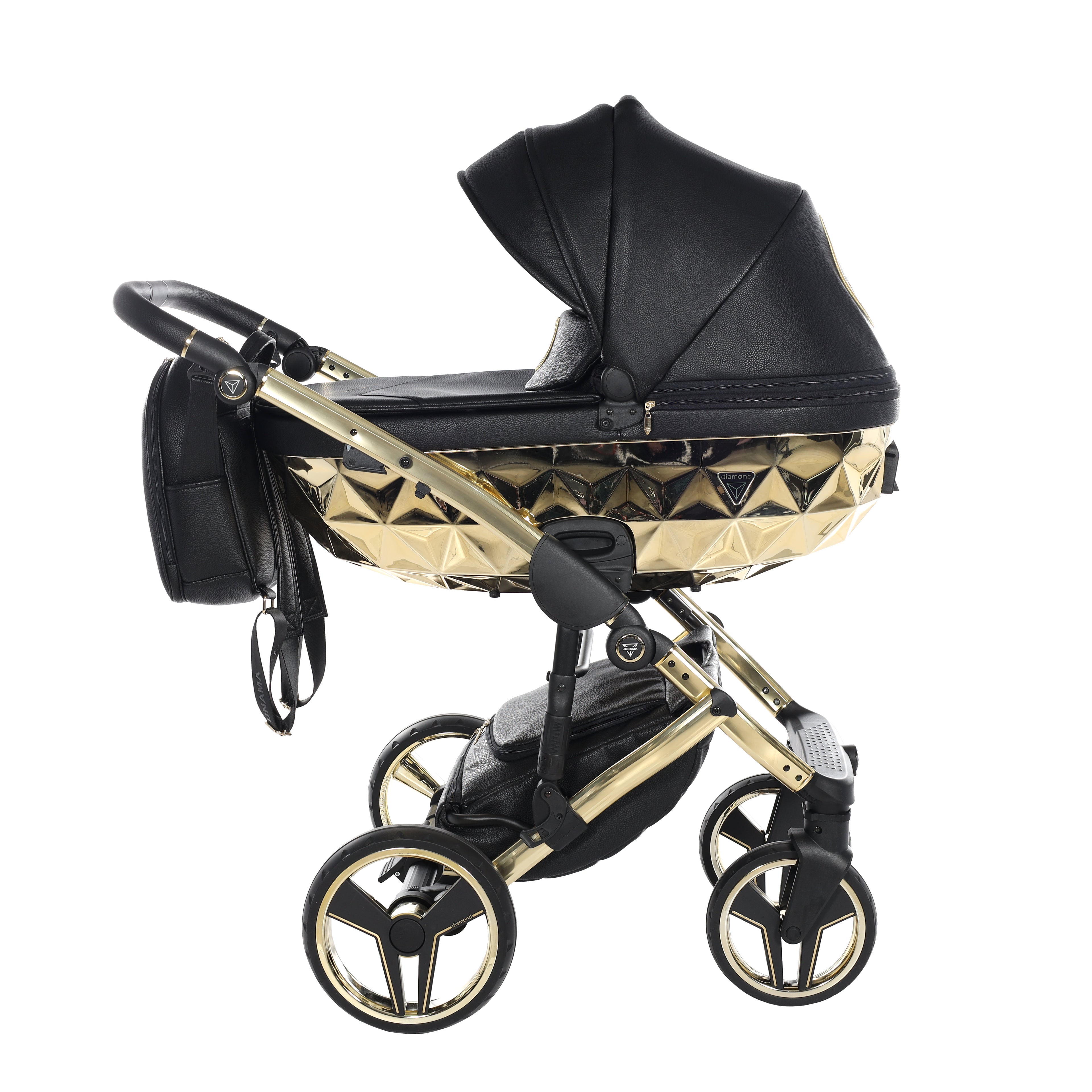 Carro de bebé Junama Hand Craft Negro y Dorado