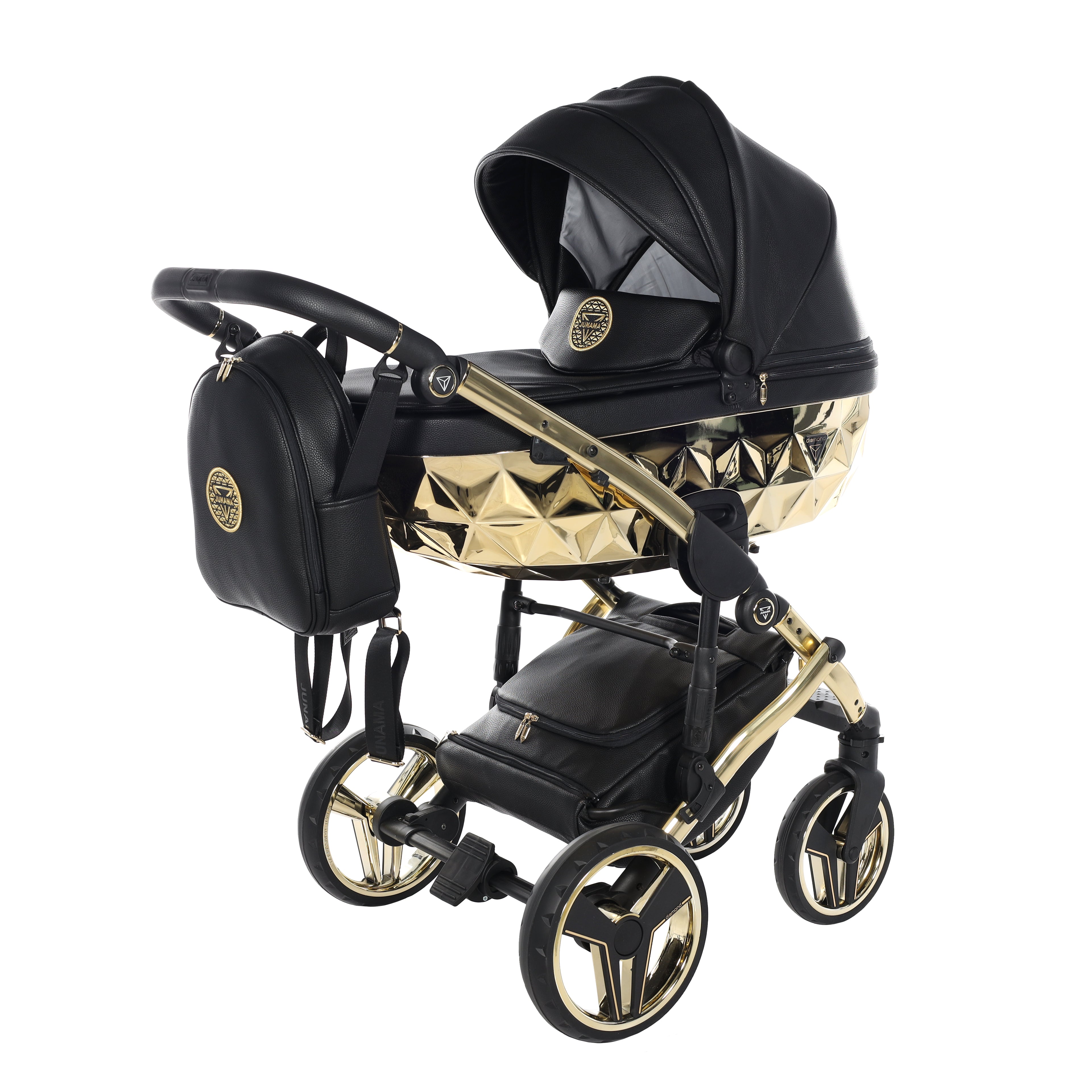 Carro de bebé Junama Hand Craft Negro y Dorado
