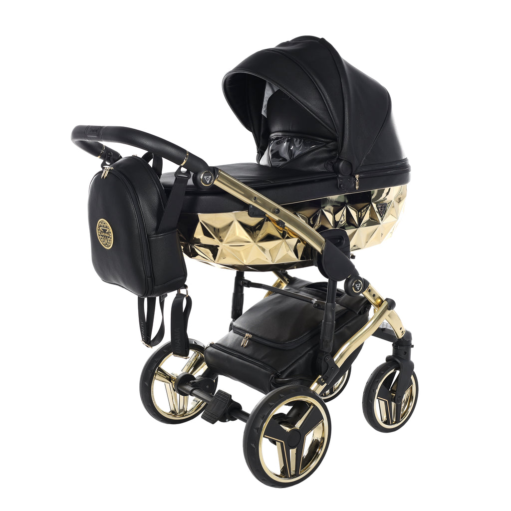 Carro de bebé Junama Hand Craft Negro y Dorado