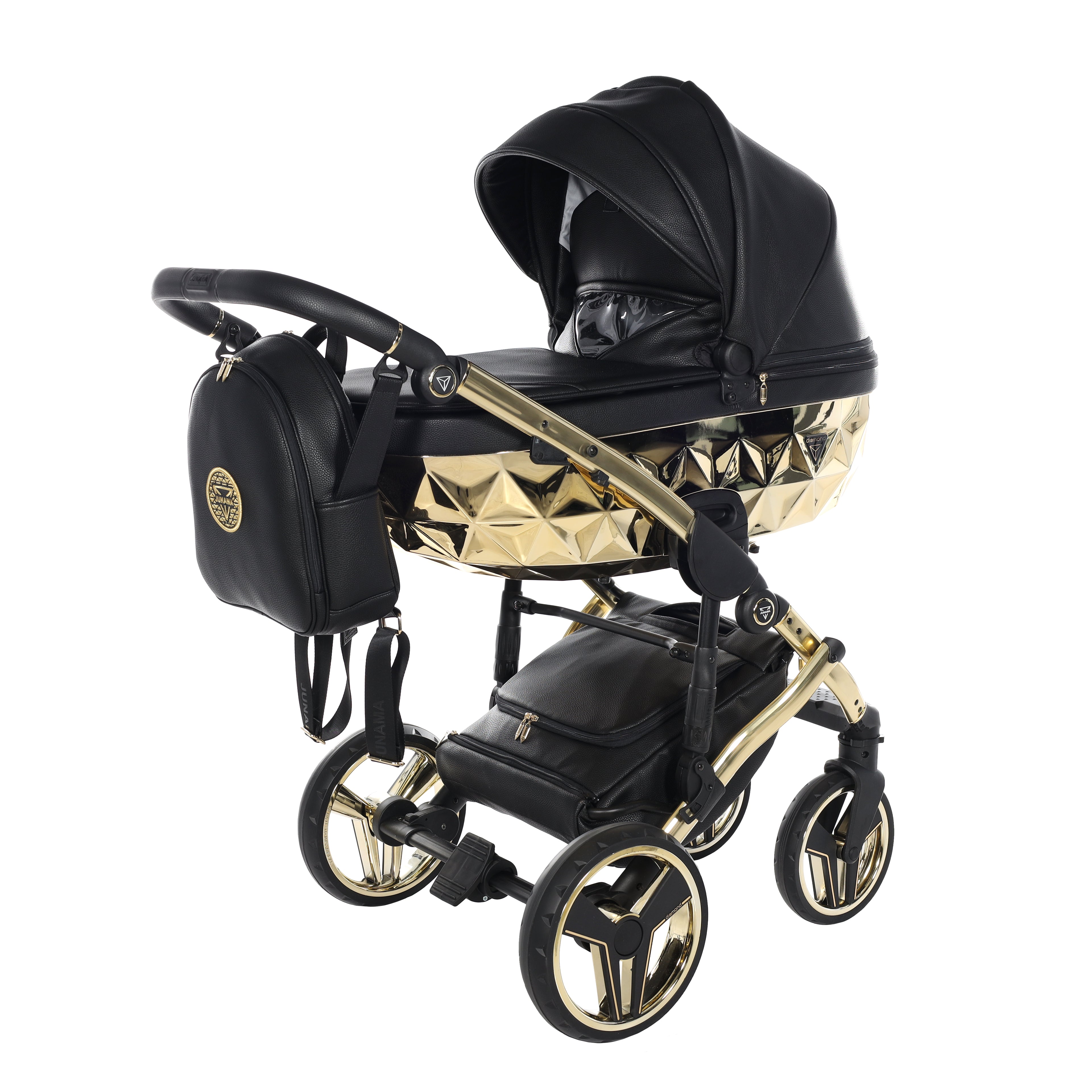 Carro de bebé Junama Hand Craft Negro y Dorado