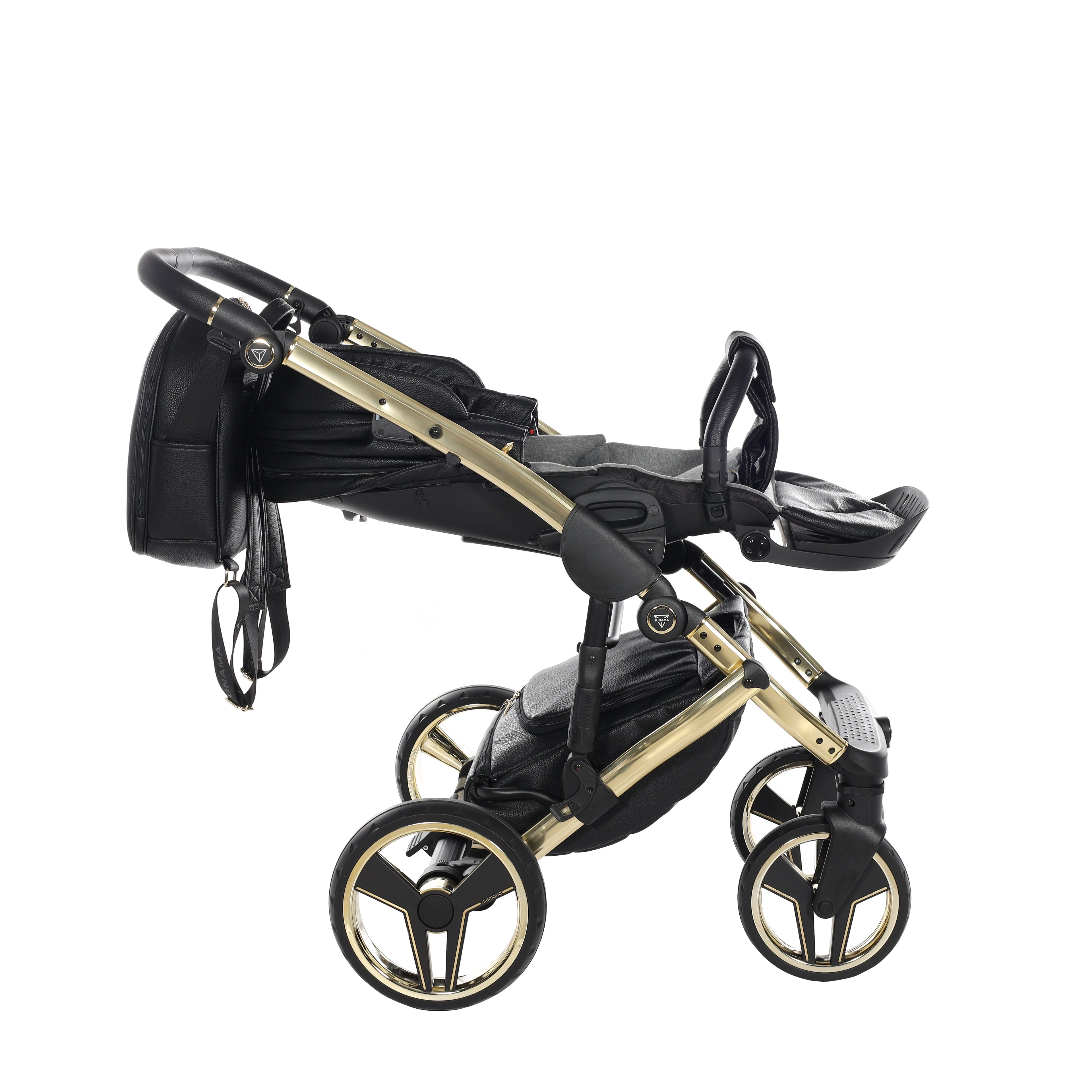 Carro de bebé Junama Hand Craft Negro y Dorado