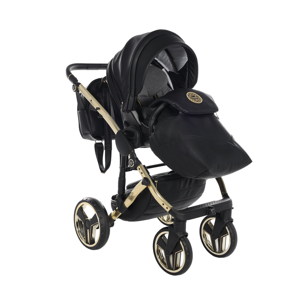 Carro de bebé Junama Hand Craft Negro y Dorado