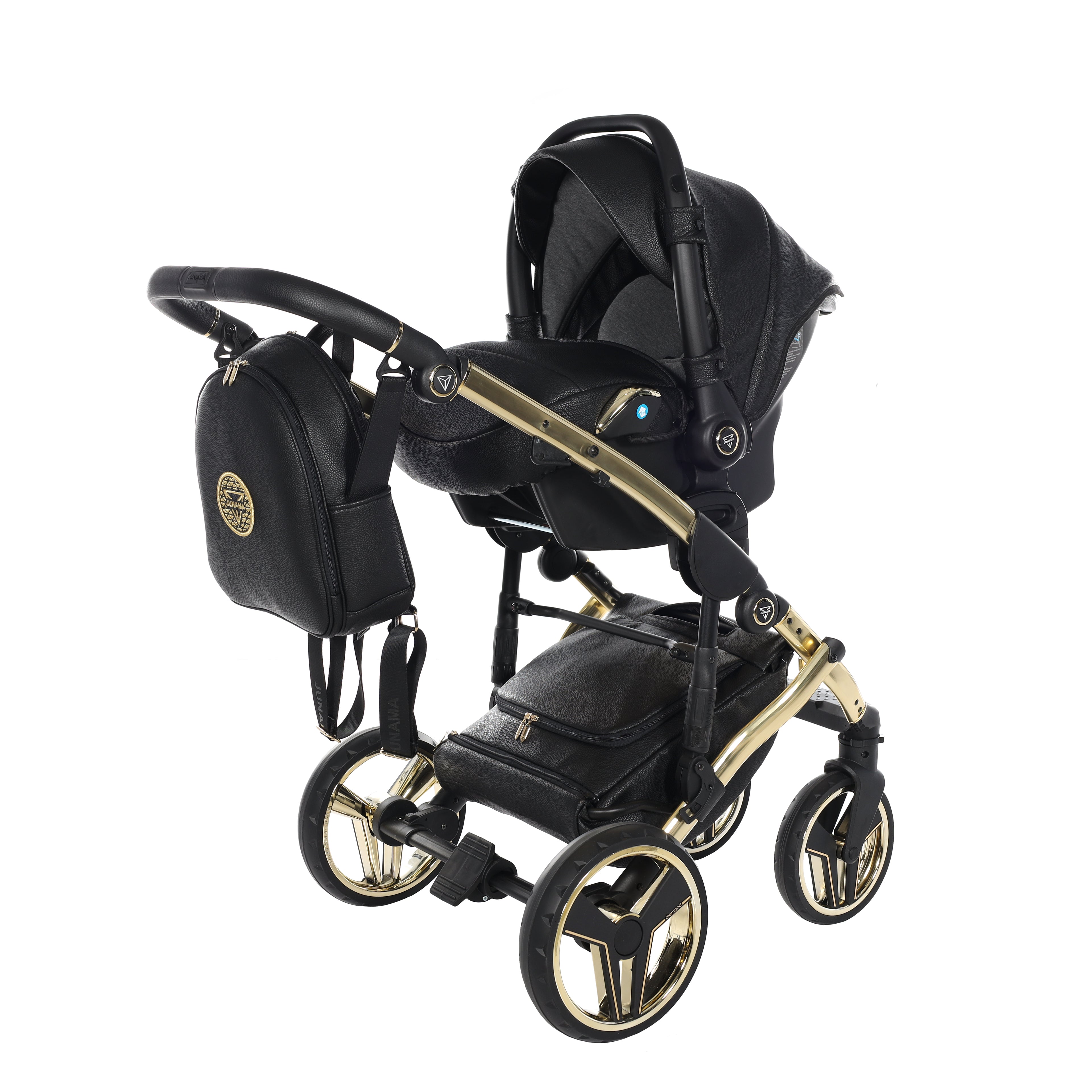 Carro de bebé Junama Hand Craft Negro y Dorado