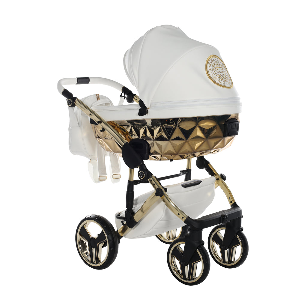 Carro de bebé Junama Hand Craft Blanco y Dorado