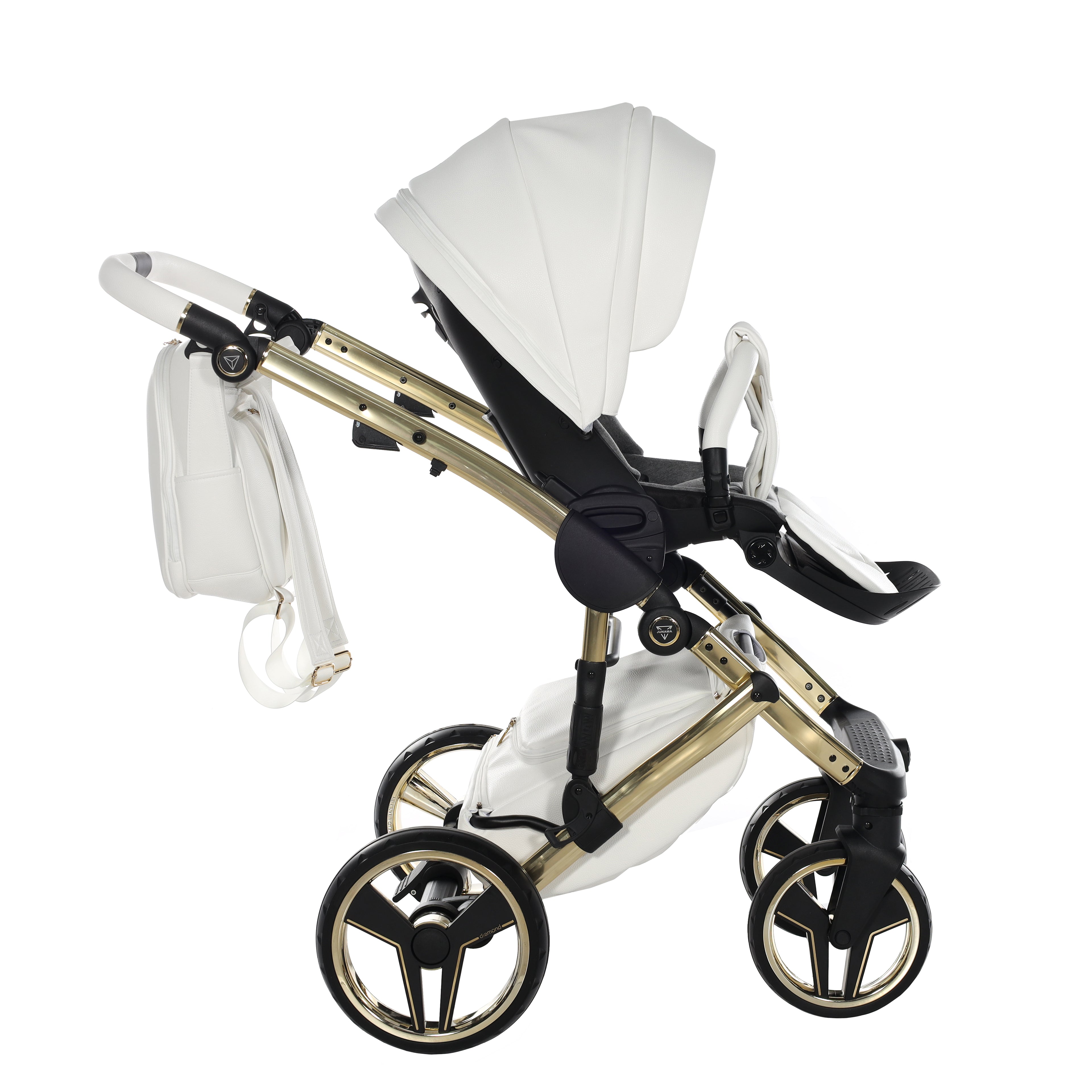 Carro de bebé Junama Hand Craft Blanco y Dorado