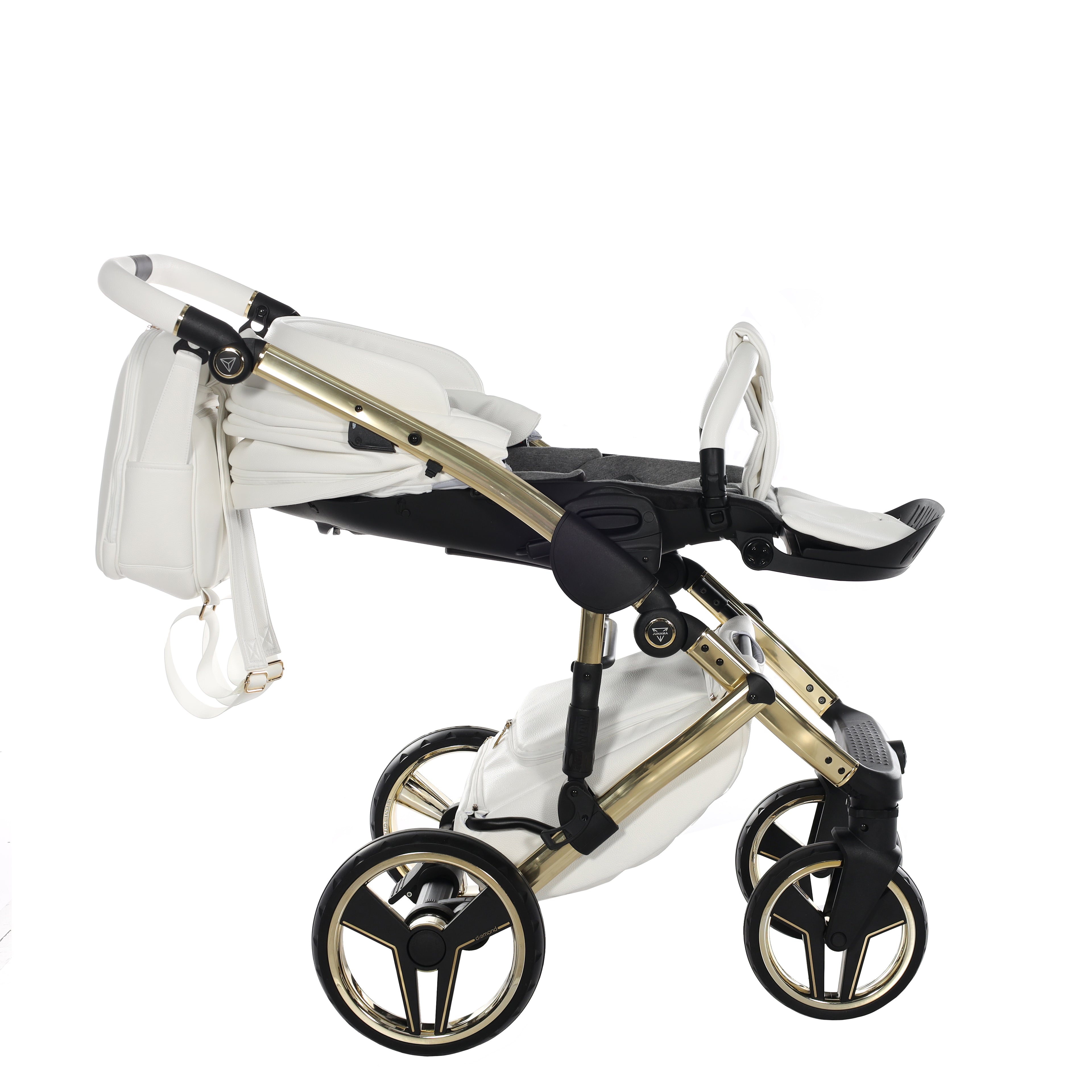Carro de bebé Junama Hand Craft Blanco y Dorado