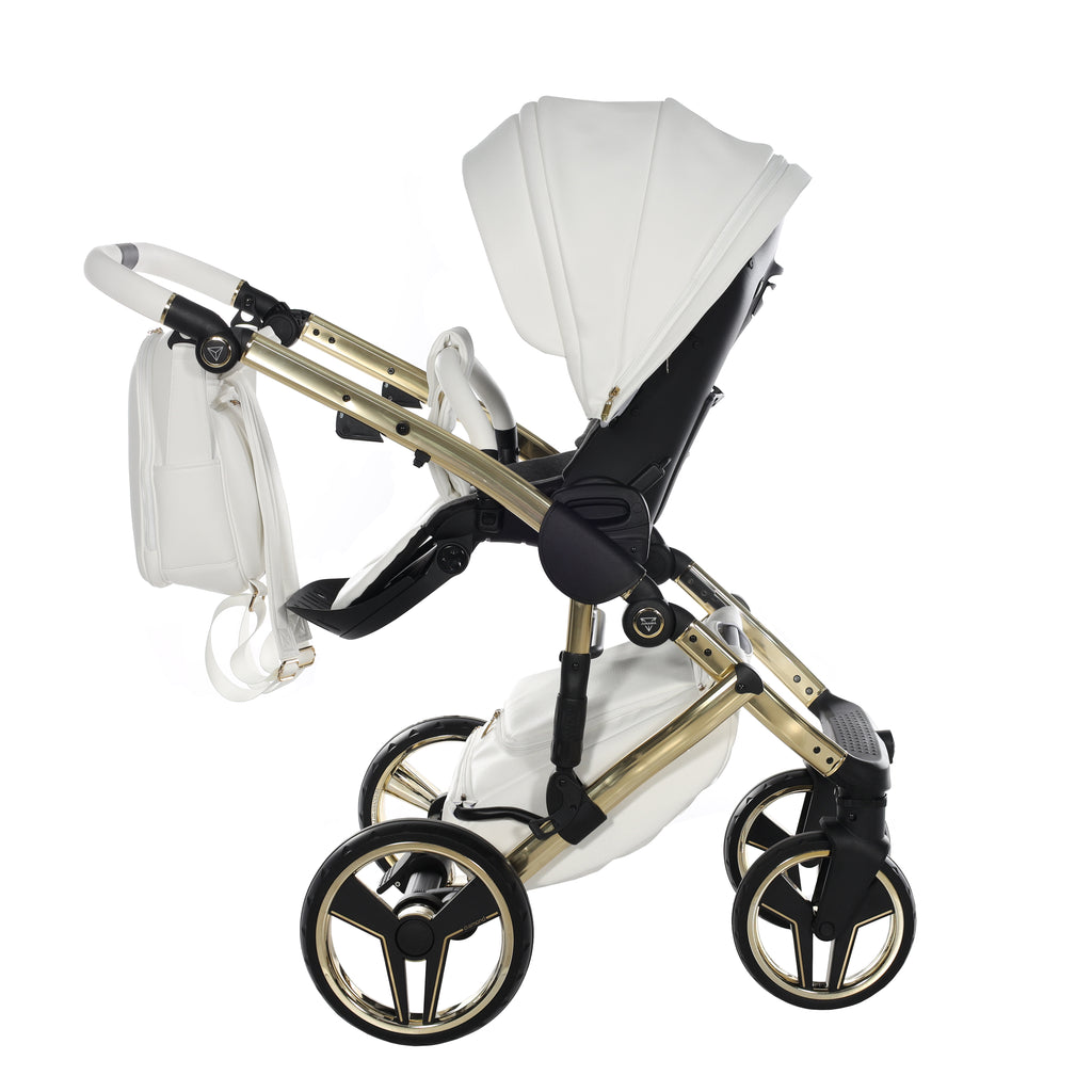 Carro de bebé Junama Hand Craft Blanco y Dorado