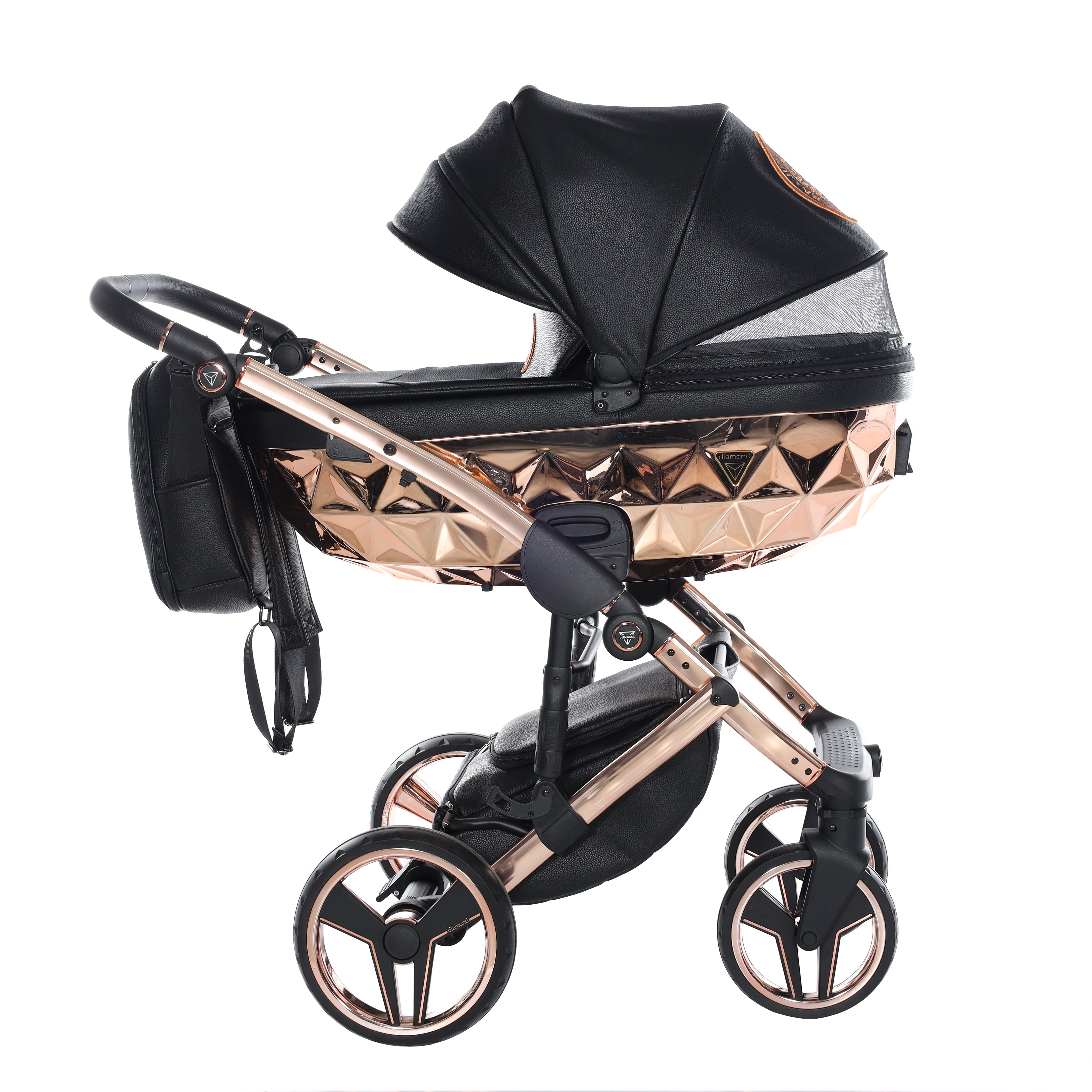 Carro de bebé Junama Hand Craft Negro y Bronce