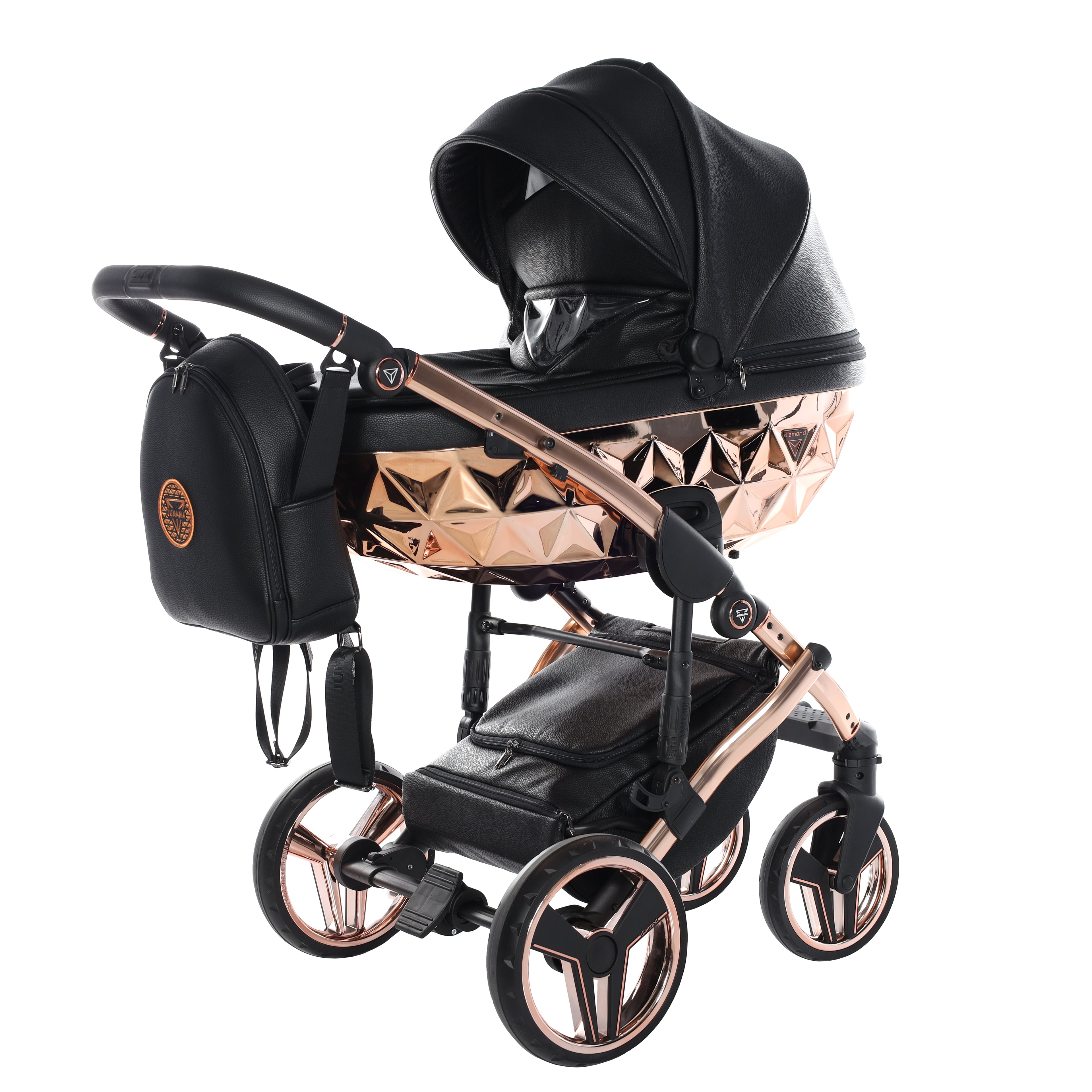 Carro de bebé Junama Hand Craft Negro y Bronce