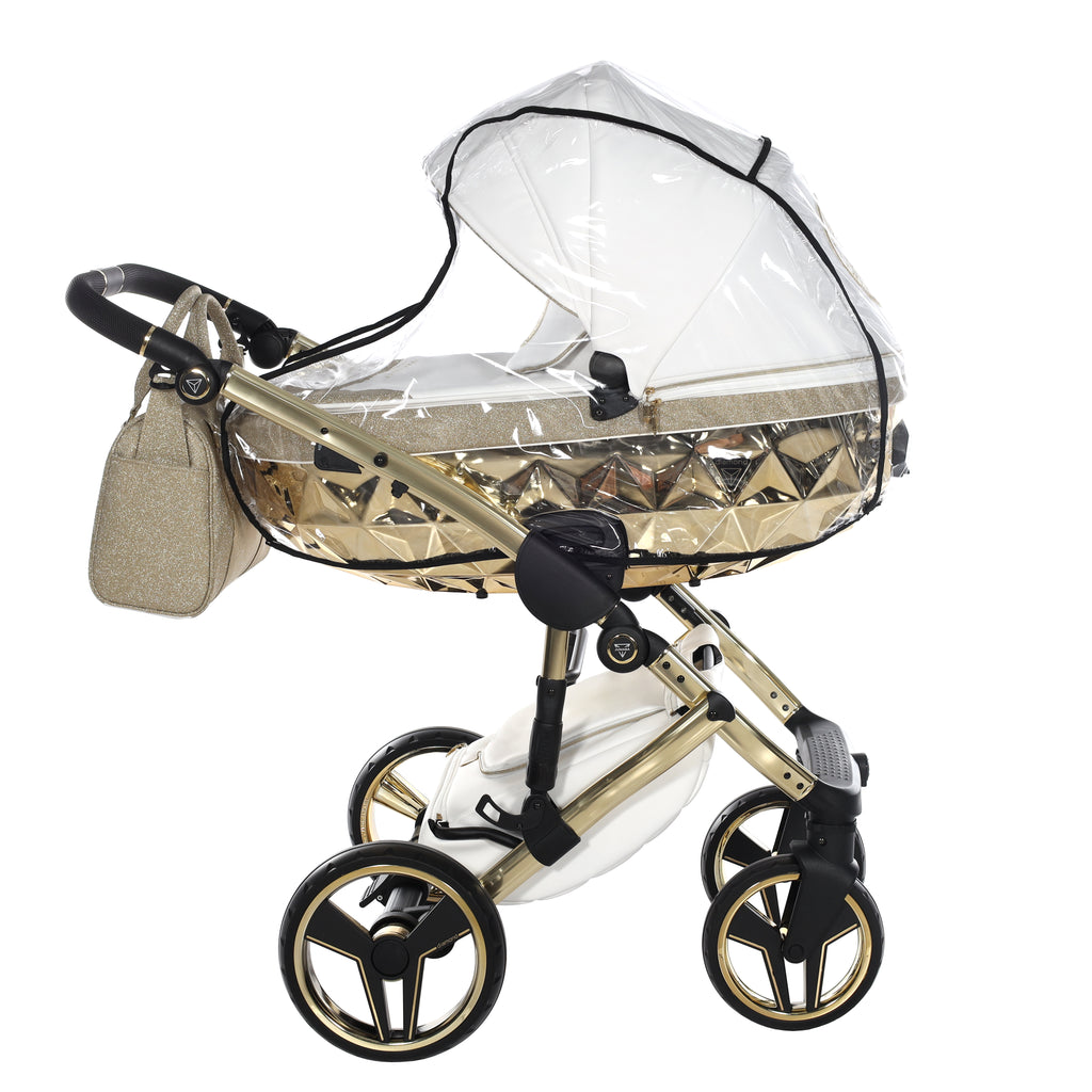 Carro de bebé Junama Hand Craft Glitter Dorado y Blanco