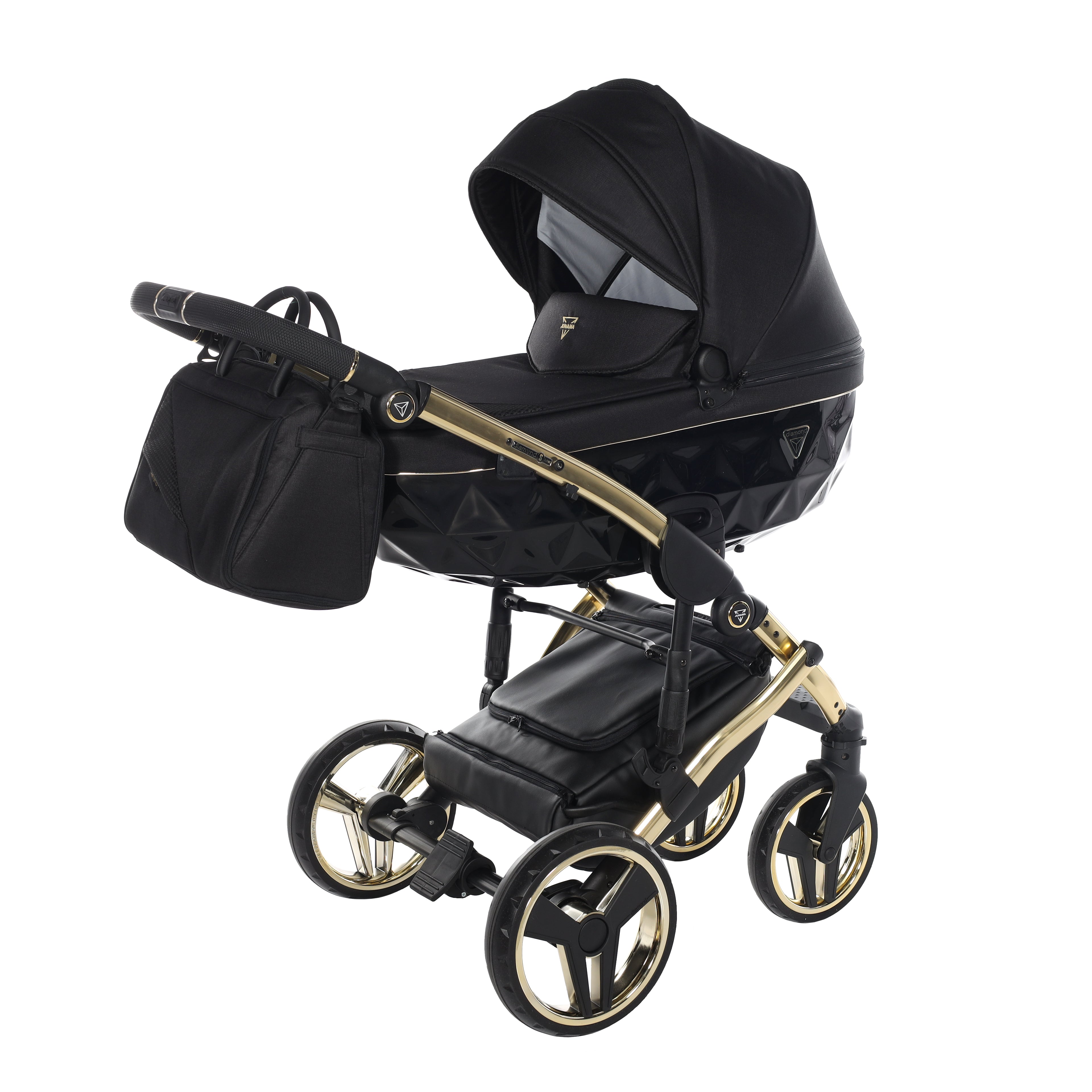 Carro de bebé Junama S-Line Negro y Dorado