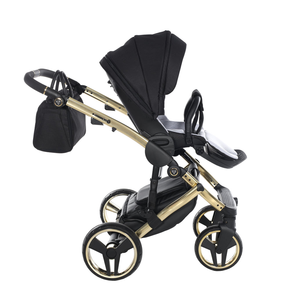 Carro de bebé Junama S-Line Negro y Dorado