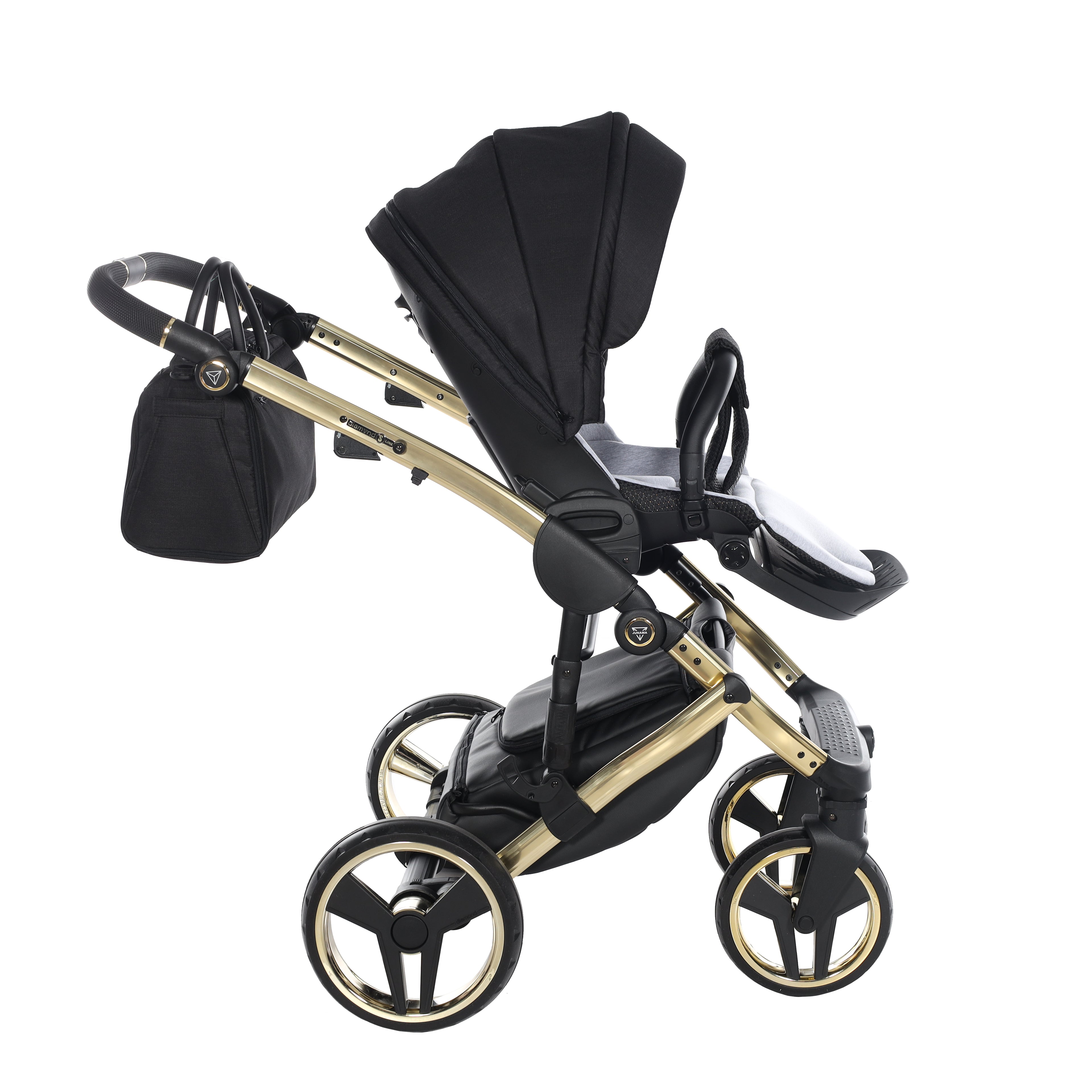 Carro de bebé Junama S-Line Negro y Dorado