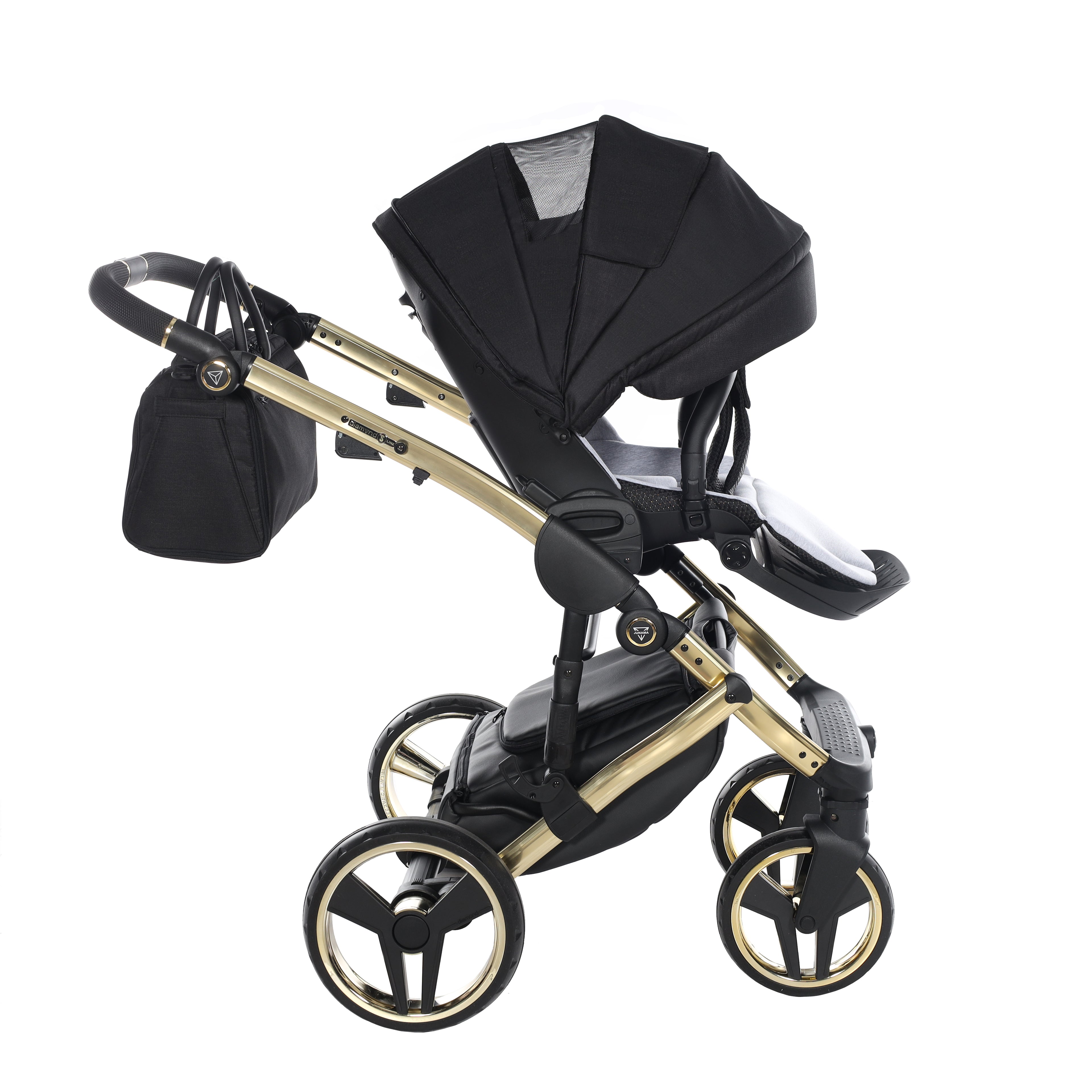 Carro de bebé Junama S-Line Negro y Dorado