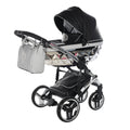 Carro de bebé Junama Hand Craft Glitter Plata y Negro