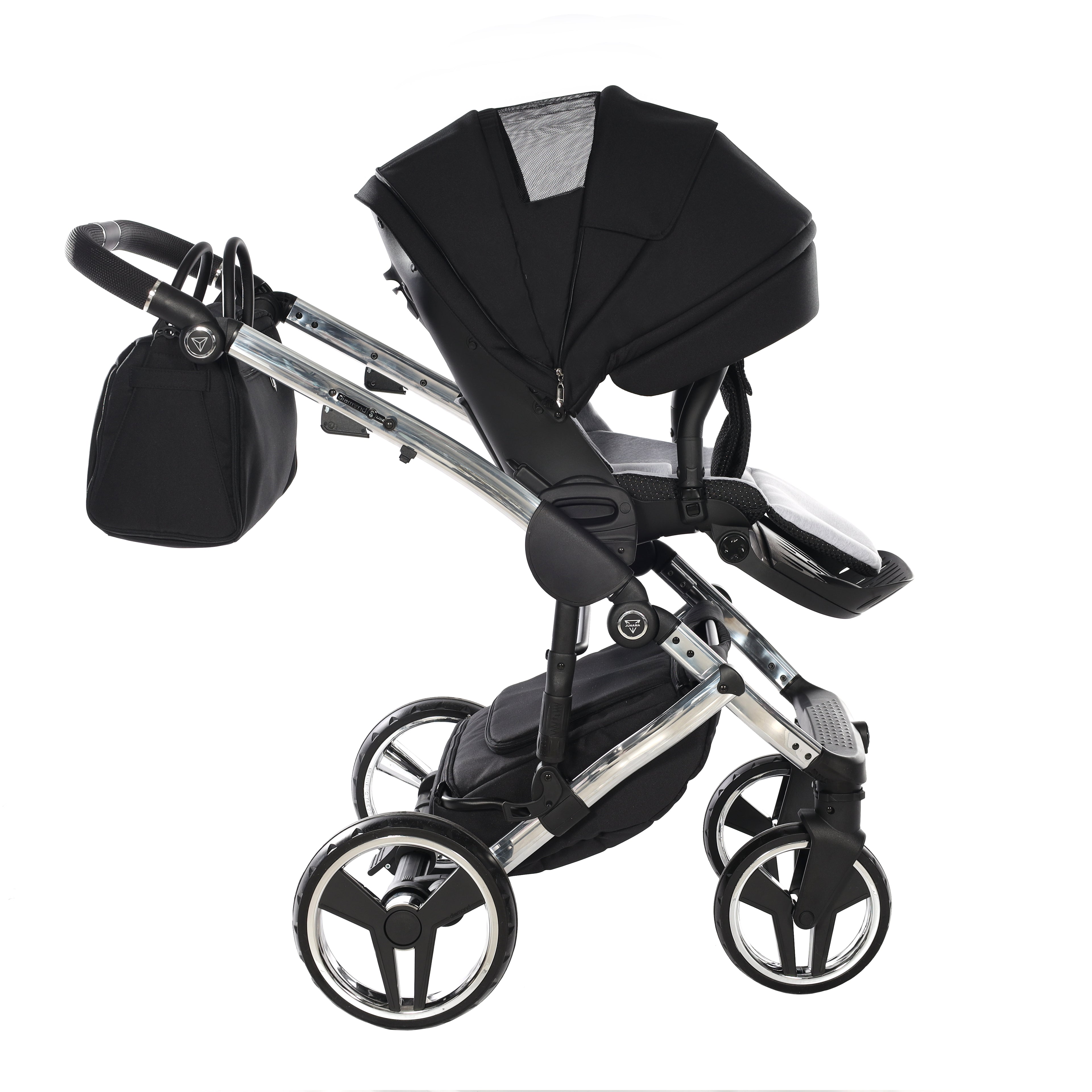 Carro de bebé Junama S-Line Negro y Plata