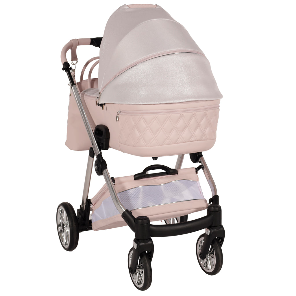 Carro de bebé Junama Elegante Lame Rosa