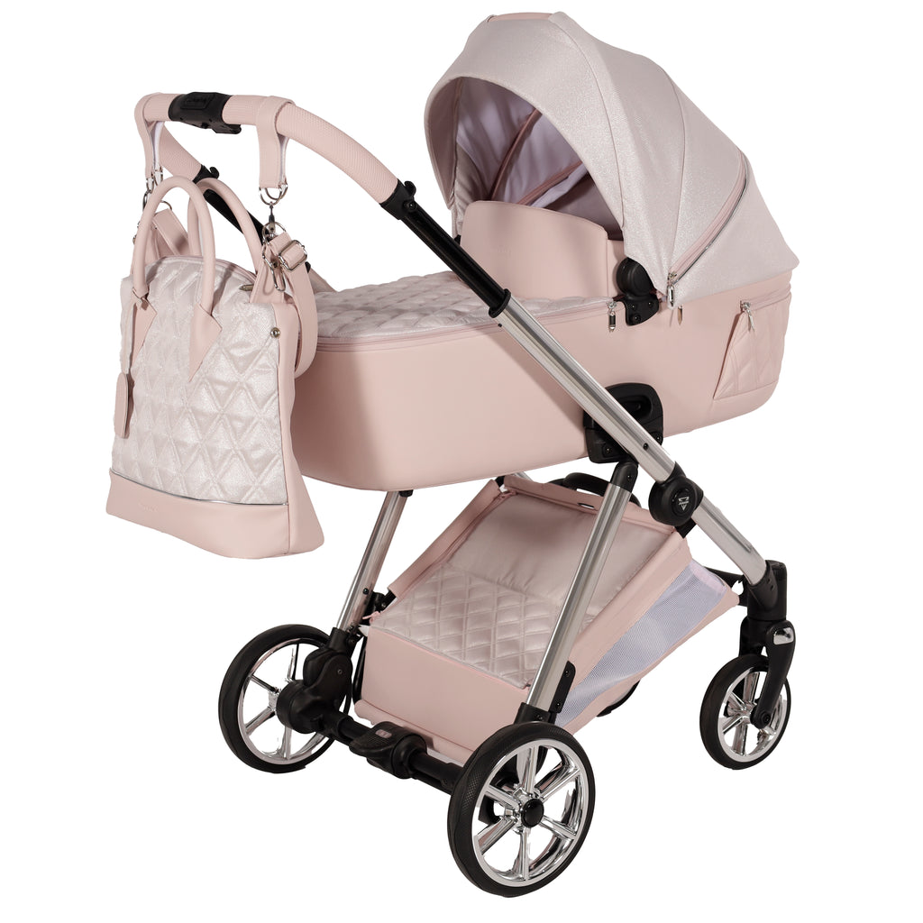 Carro de bebé Junama Elegante Lame Rosa