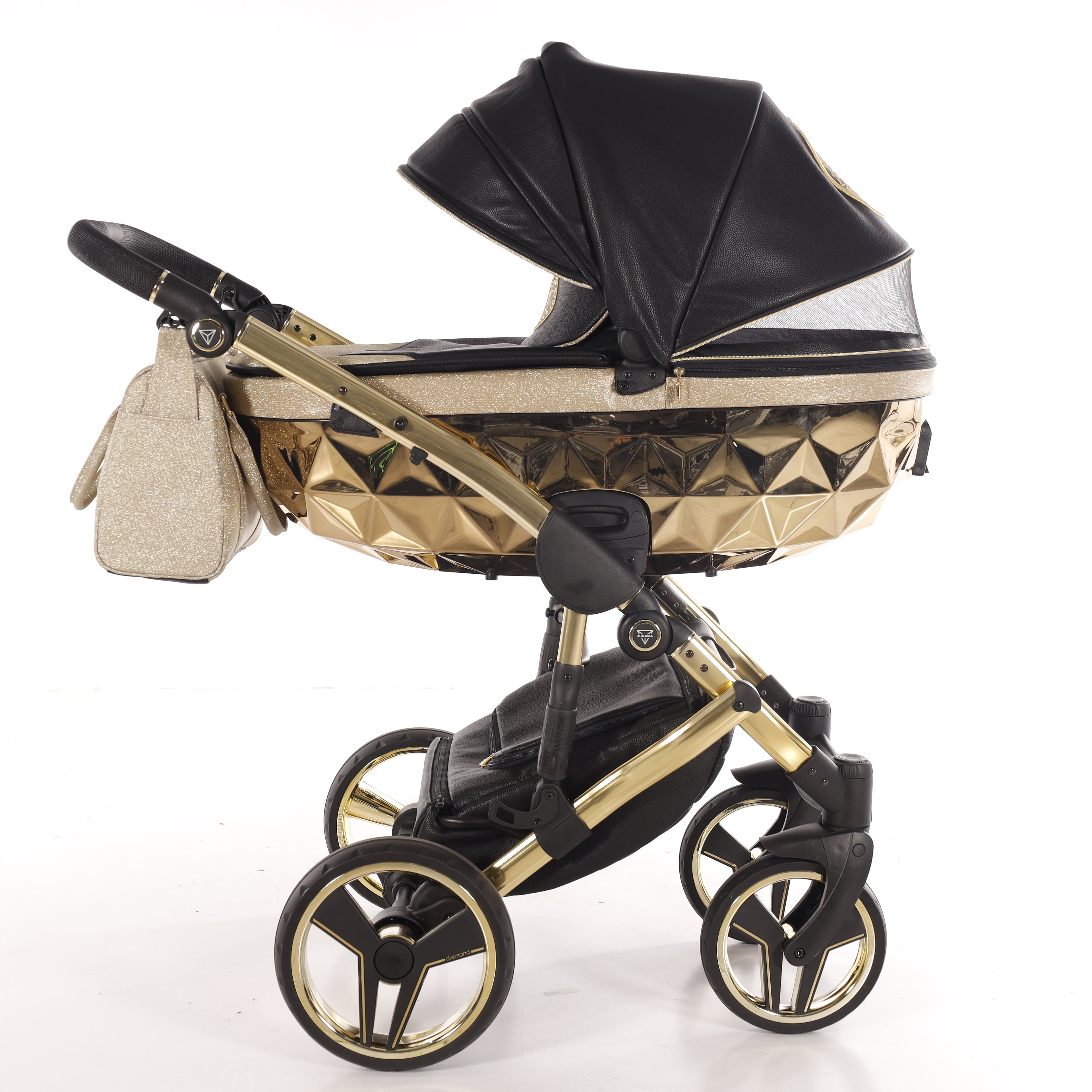 Carro de bebé Junama Hand Craft Glitter Dorado y Negro