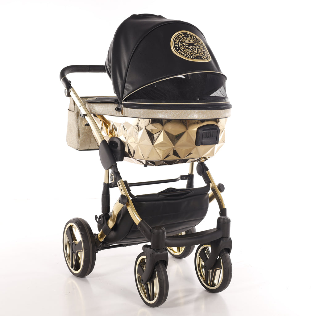 Carro de bebé Junama Hand Craft Glitter Dorado y Negro