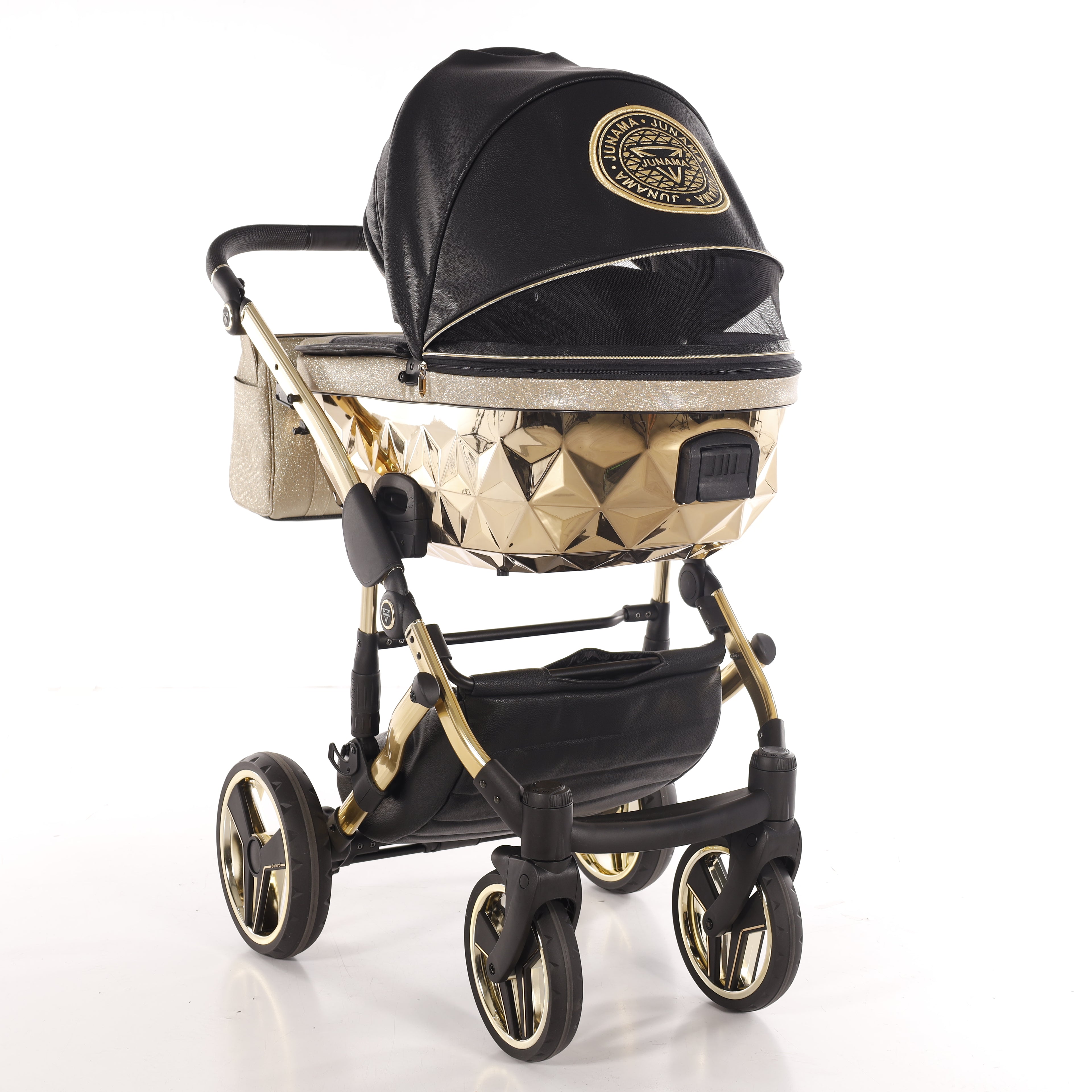 Carro de bebé Junama Hand Craft Glitter Dorado y Negro