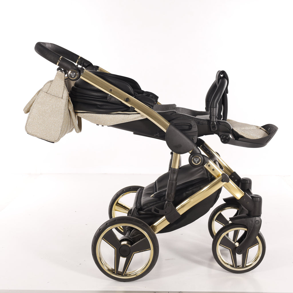 Carro de bebé Junama Hand Craft Glitter Dorado y Negro