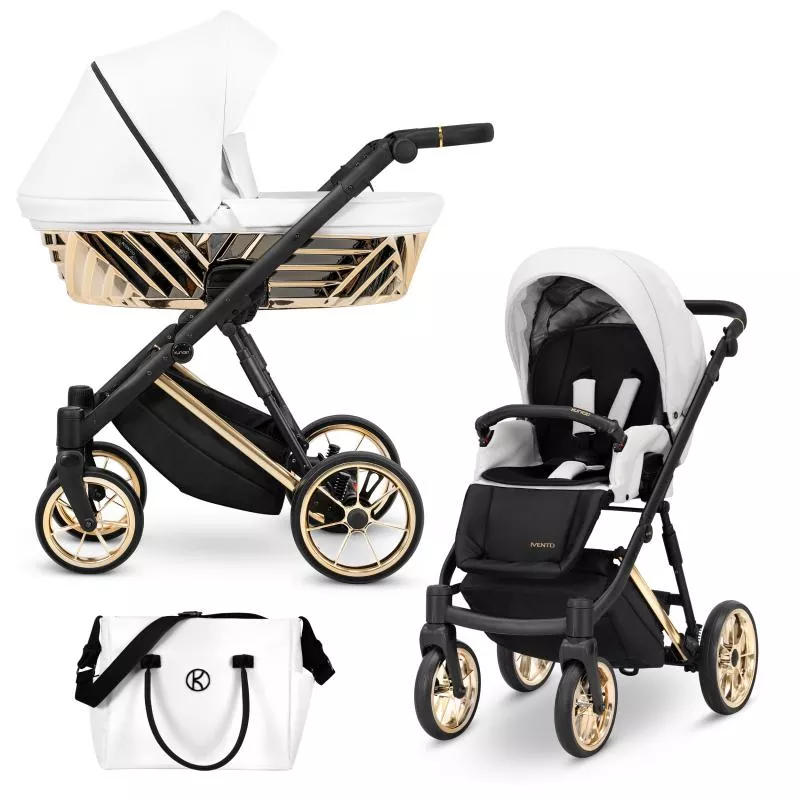 Carro de Bebé Ivento Glam Blanco y Dorado