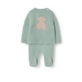 CONJUNTO DE BEBÉ DE RECIÉN NACIDO TRICOT VERDE