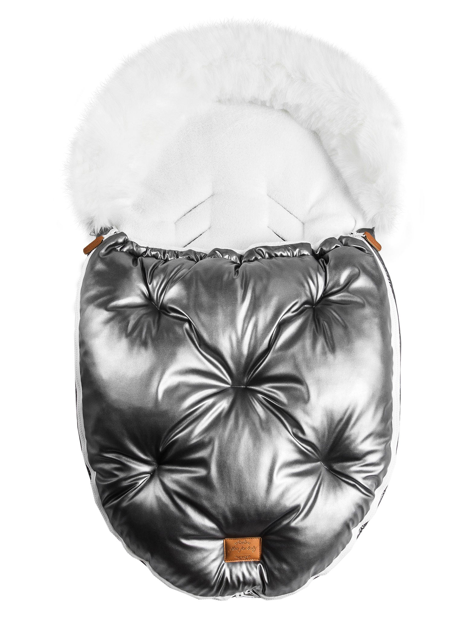 Saco Universal Silla+Capazo Plata y Blanco