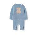 CONJUNTO DE BEBÉ DE RECIÉN NACIDO TRICOT AZUL