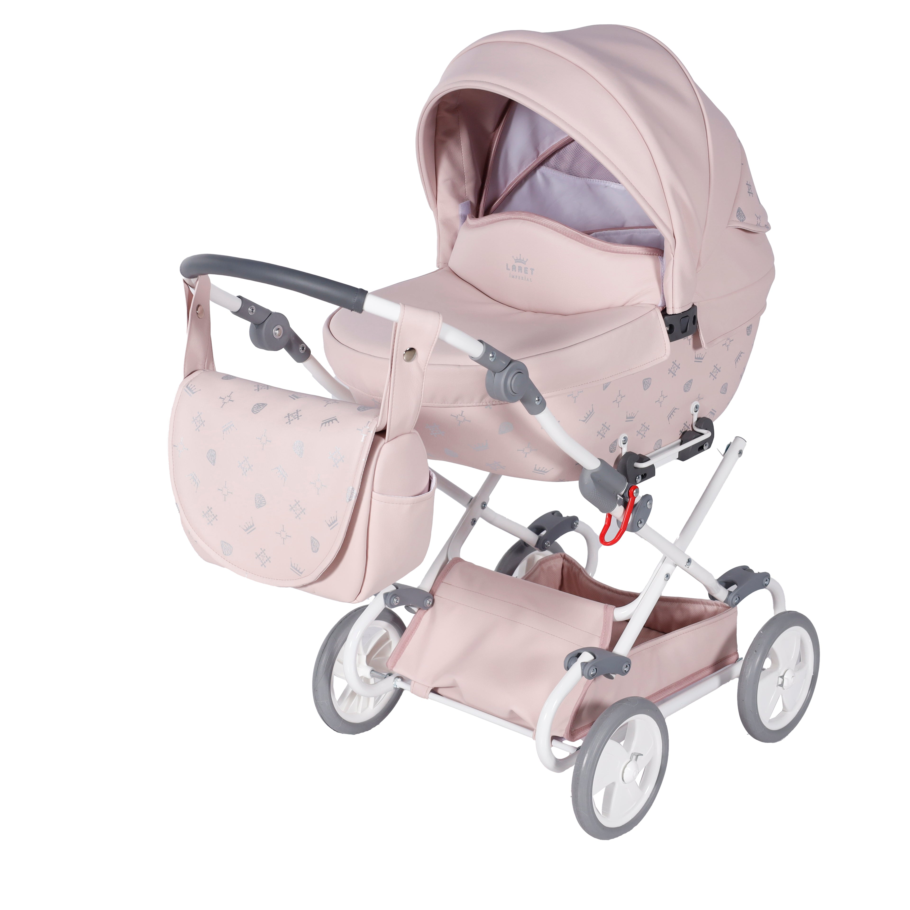 Carrito De Muñecas Junama Imperial Rosa