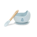 Set cuenco silicona con cuchara oficial Real Madrid Azul