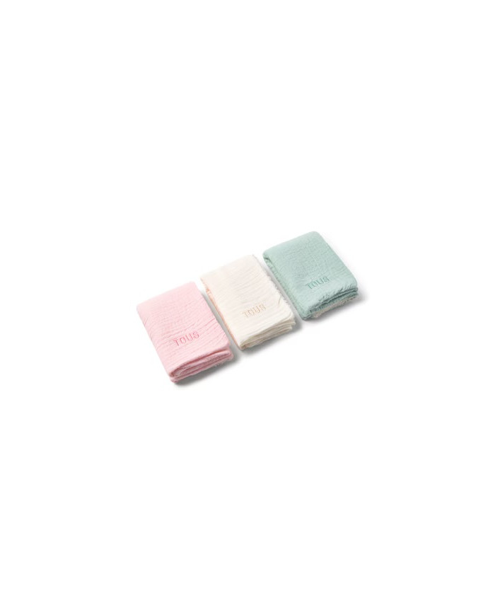 MUSELINAS DE BEBÉ PACK DE 3 ROSA TOUS
